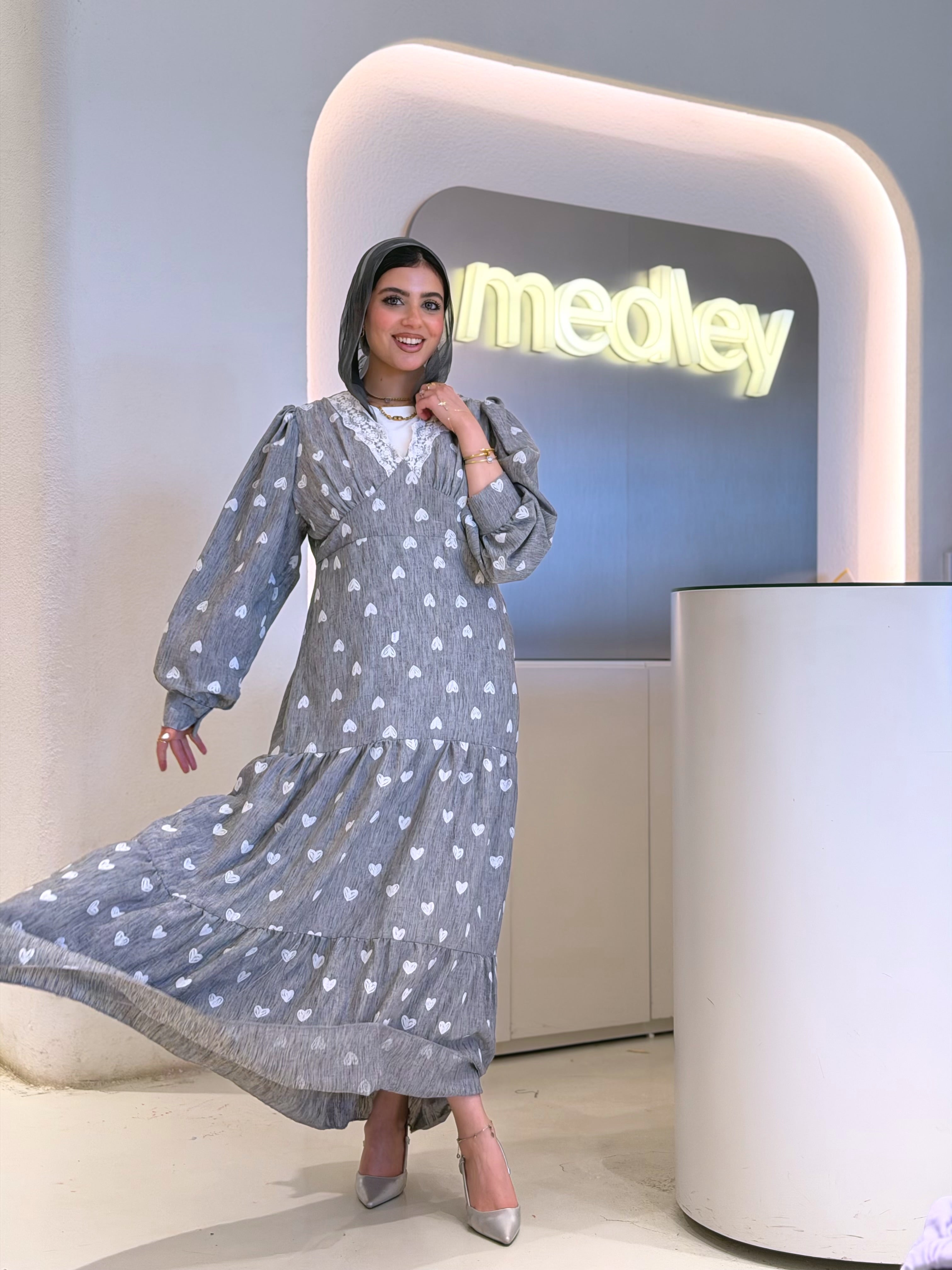 Sweetheart Maxi Dress (Gray)