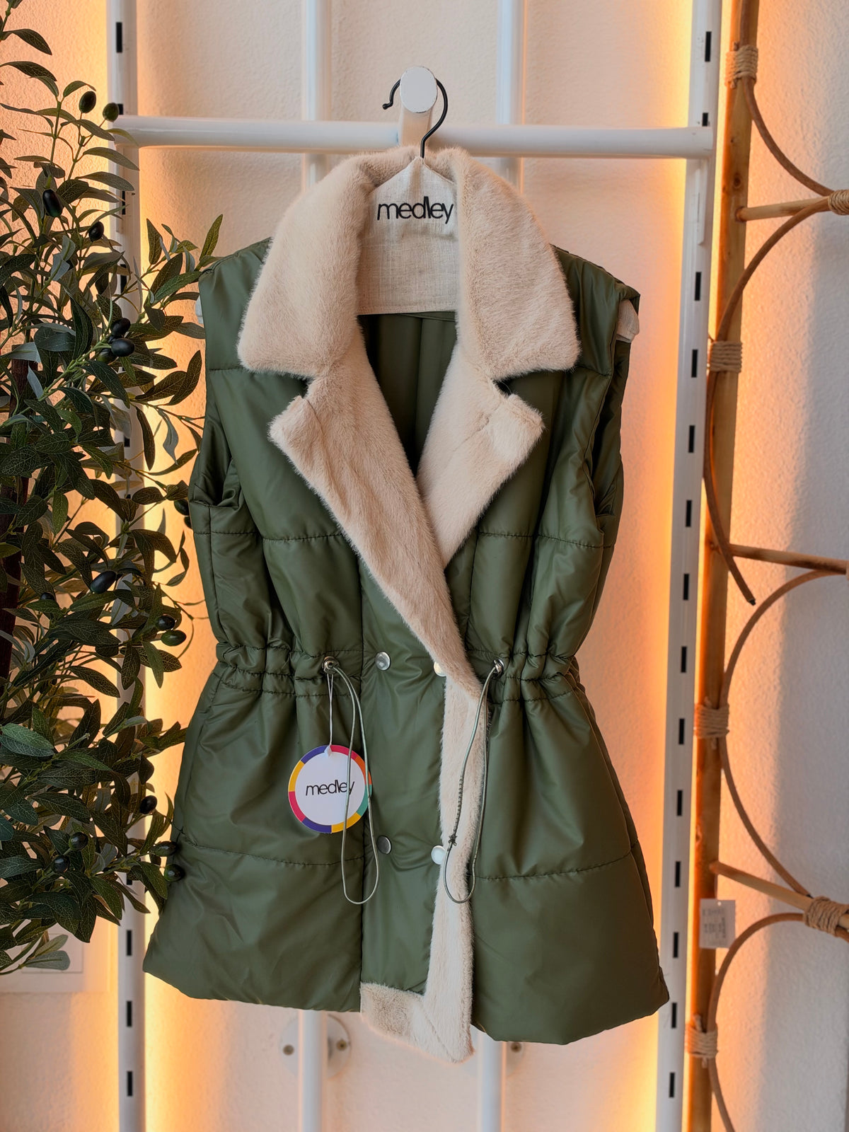 Teddy puffer layering vest by Medley Fashion, photo 3