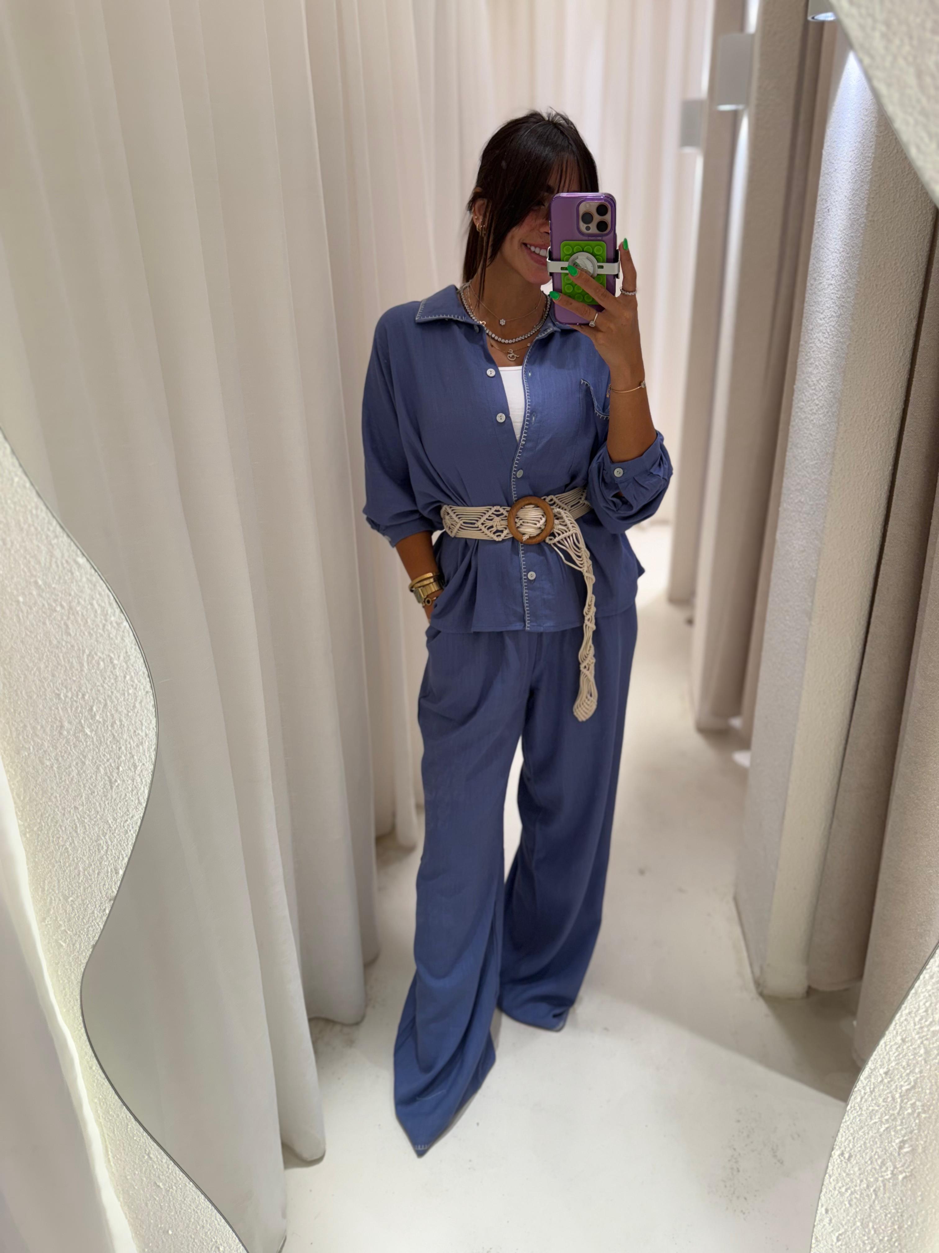 Linen embroidery Shirt
