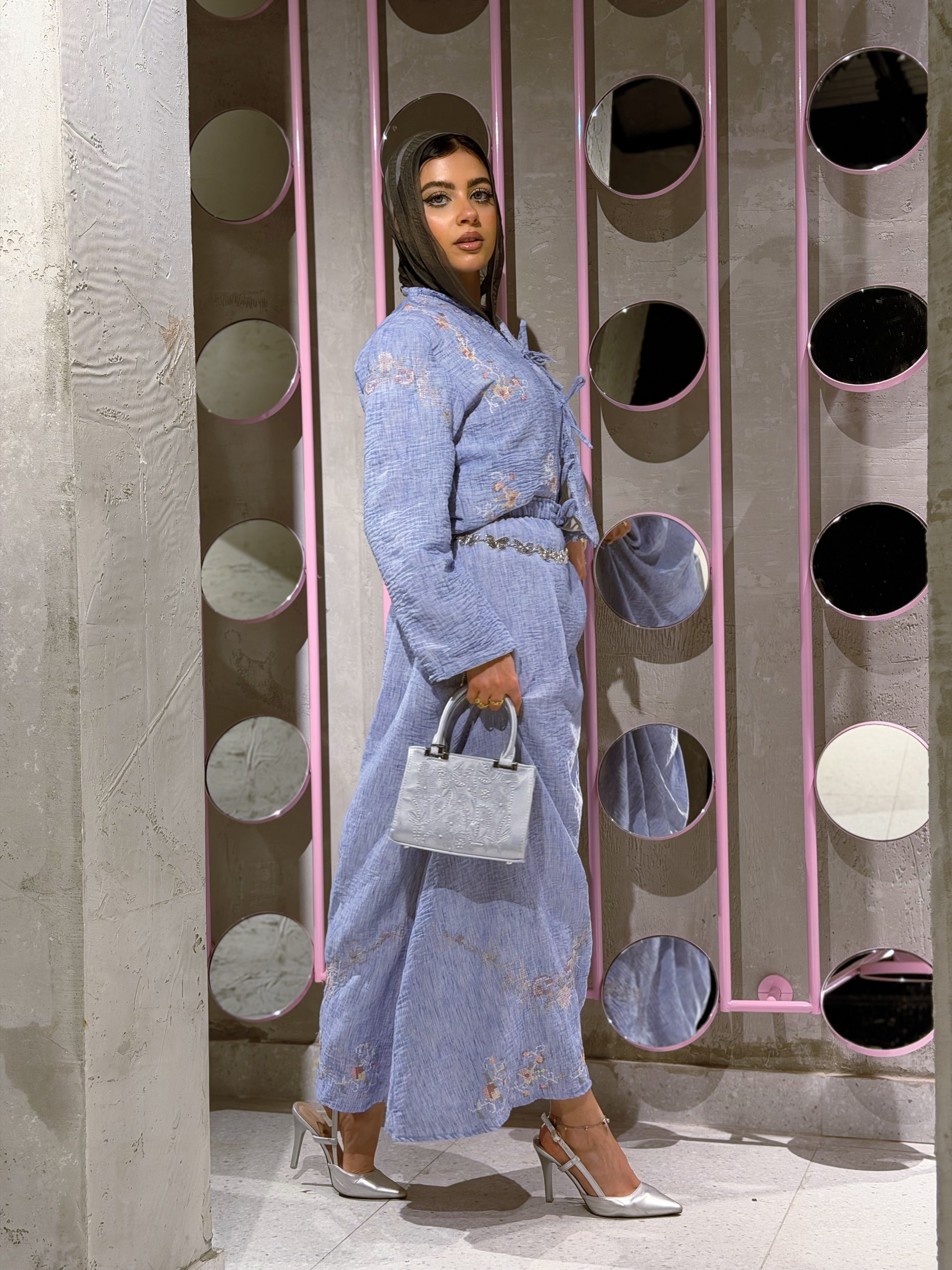 Sakura Skirt Set (Baby Blue)