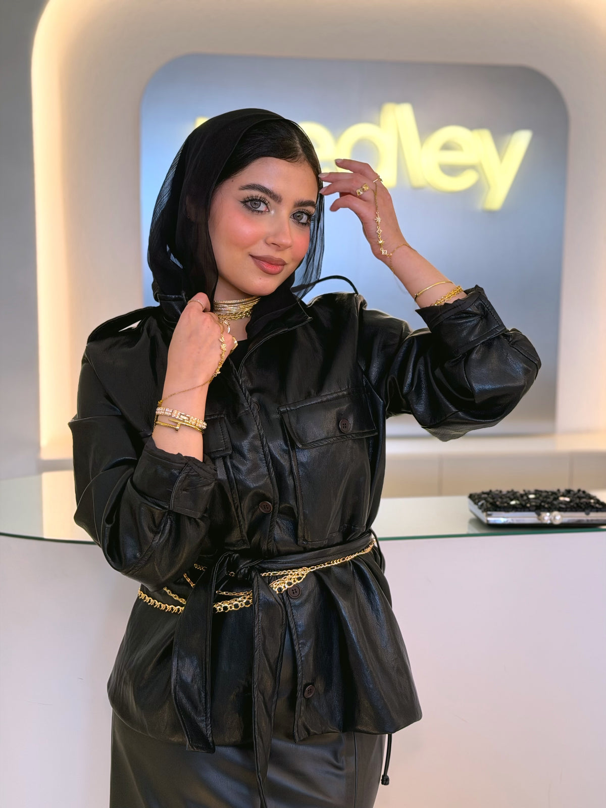 Pocket leather jacket by Medley Fashion, photo 4