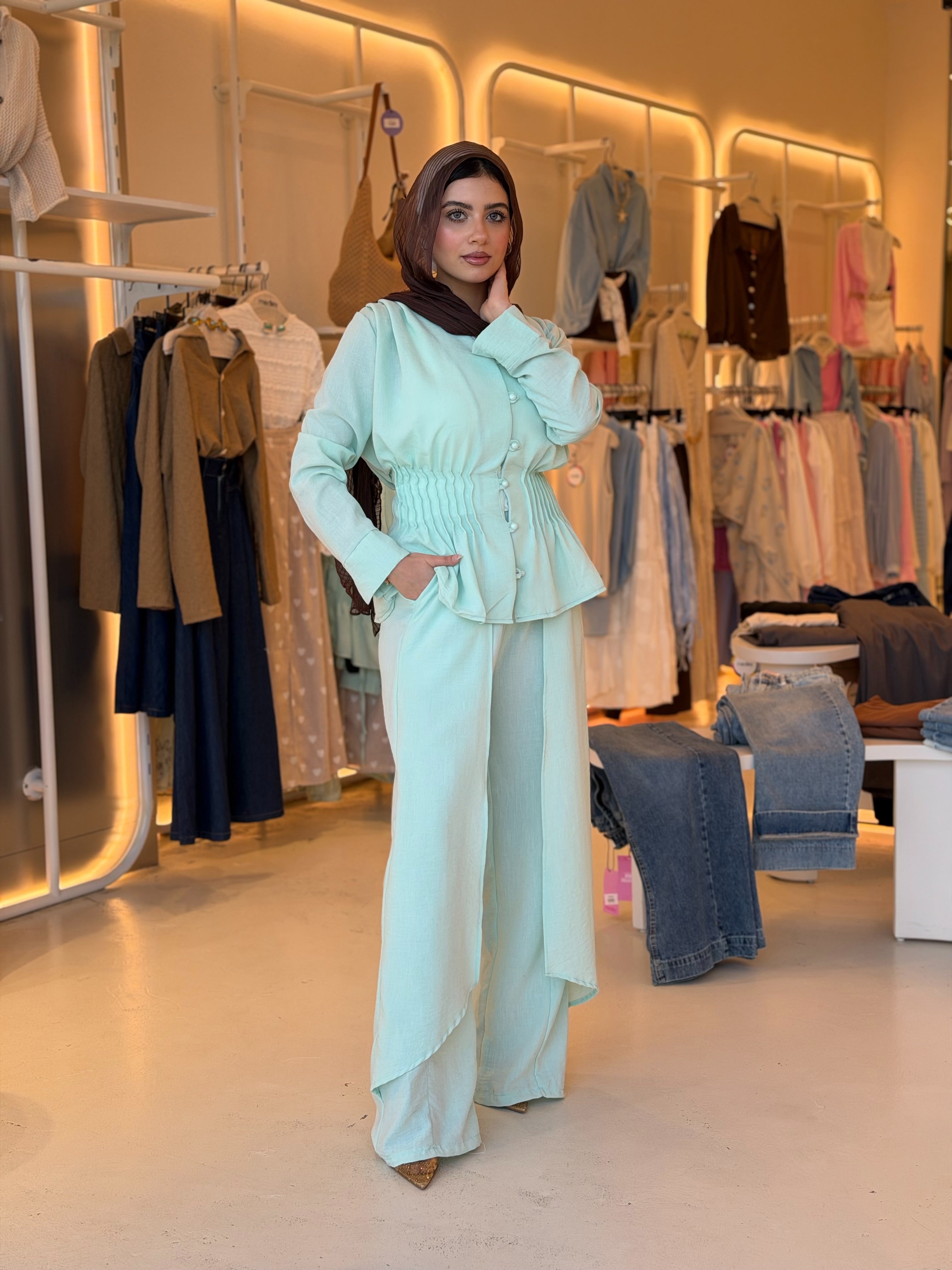 Lumière Soft Blouse (MINT)