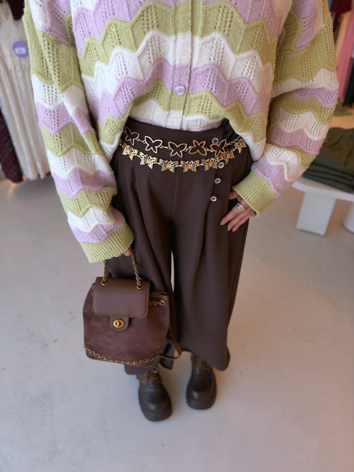 Sugar Rush Mohair Cardigan in Pistachio Lilac by Medley Fashion, photo 6