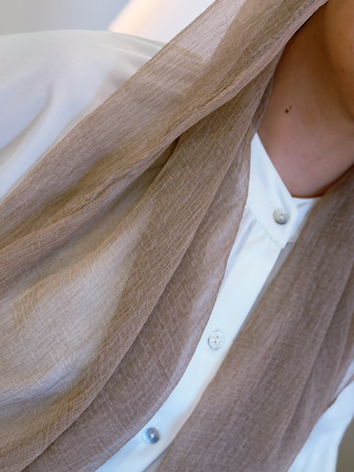 Creamy Volume Sleeve Shirt