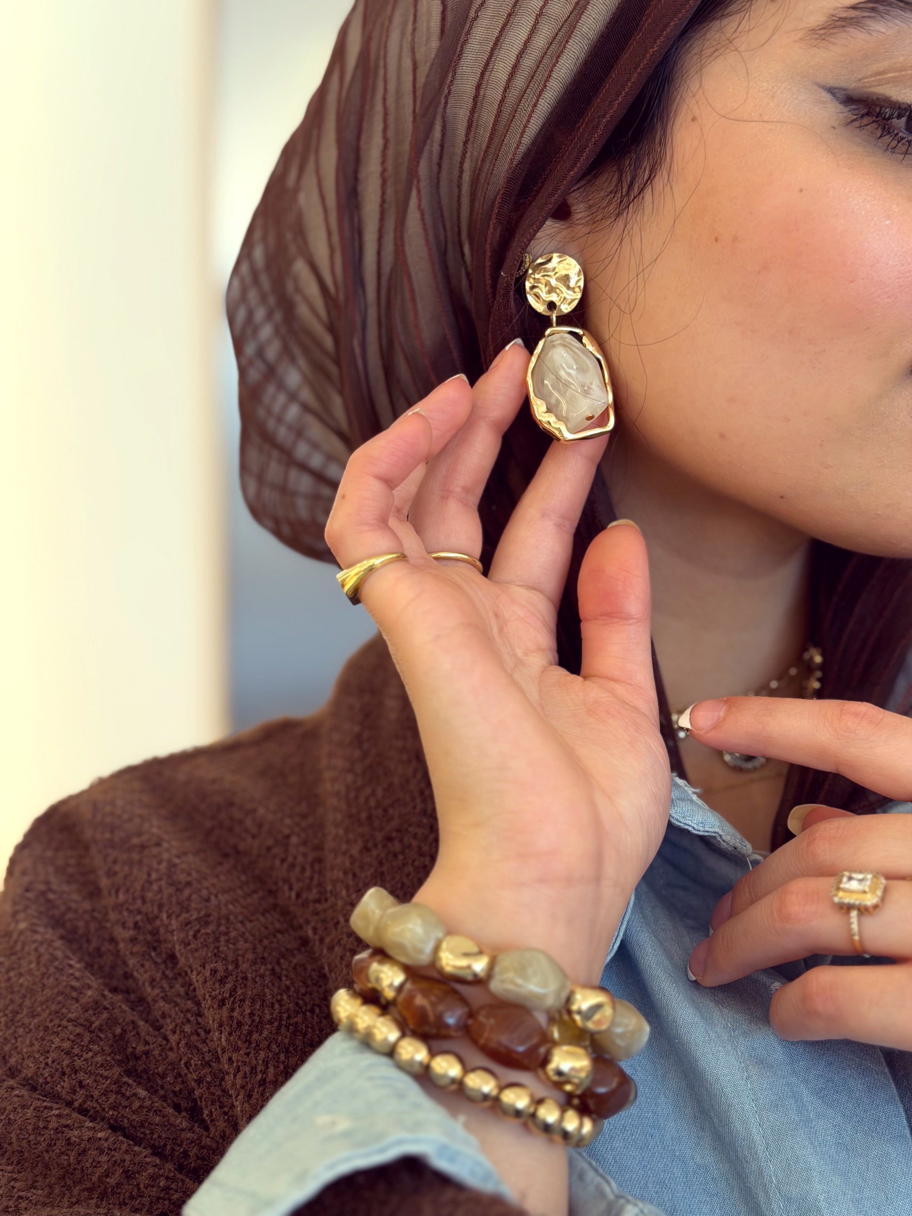 Ovel pearl Earrings