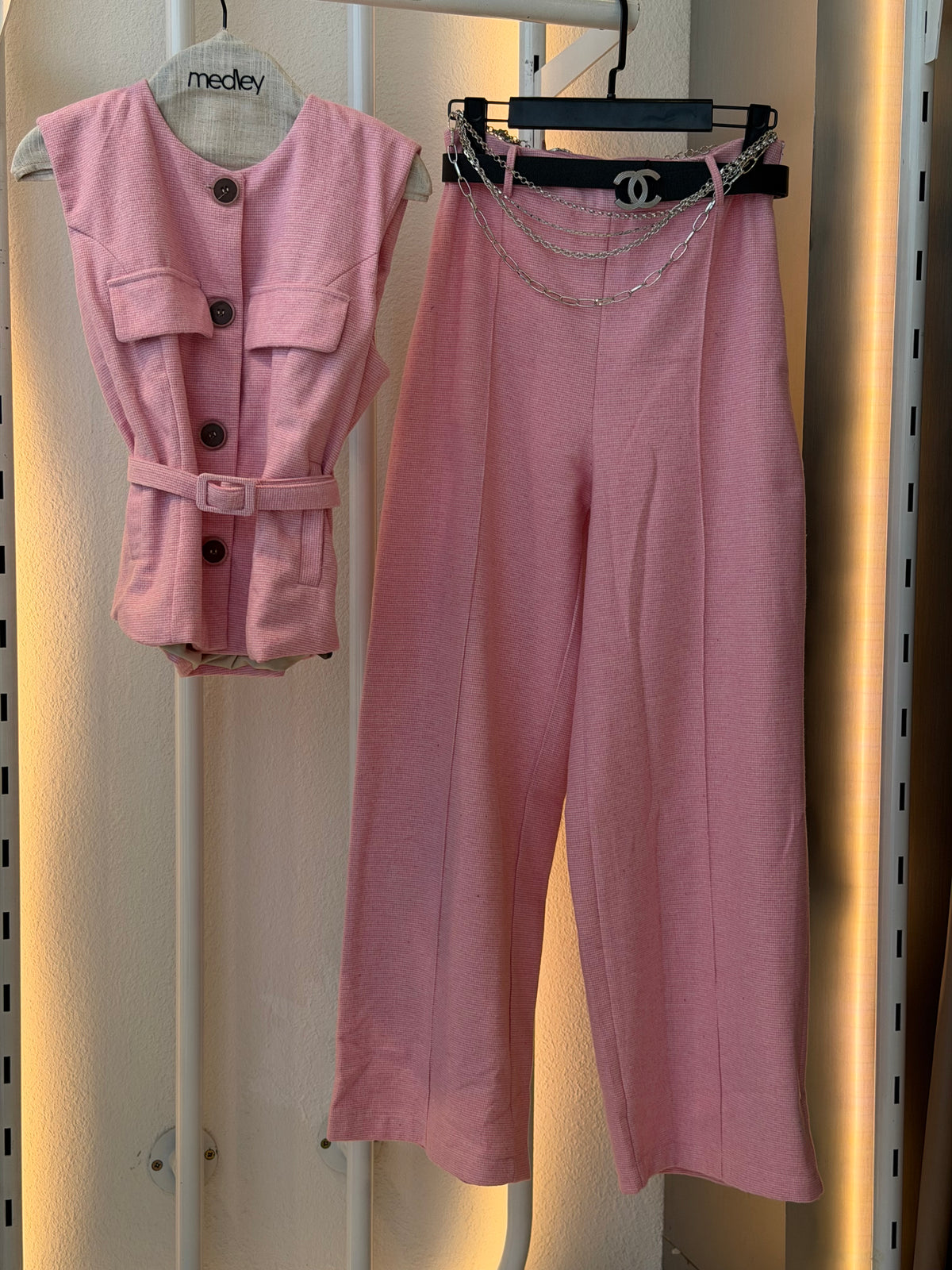 Luna wide leg pant (Pink)