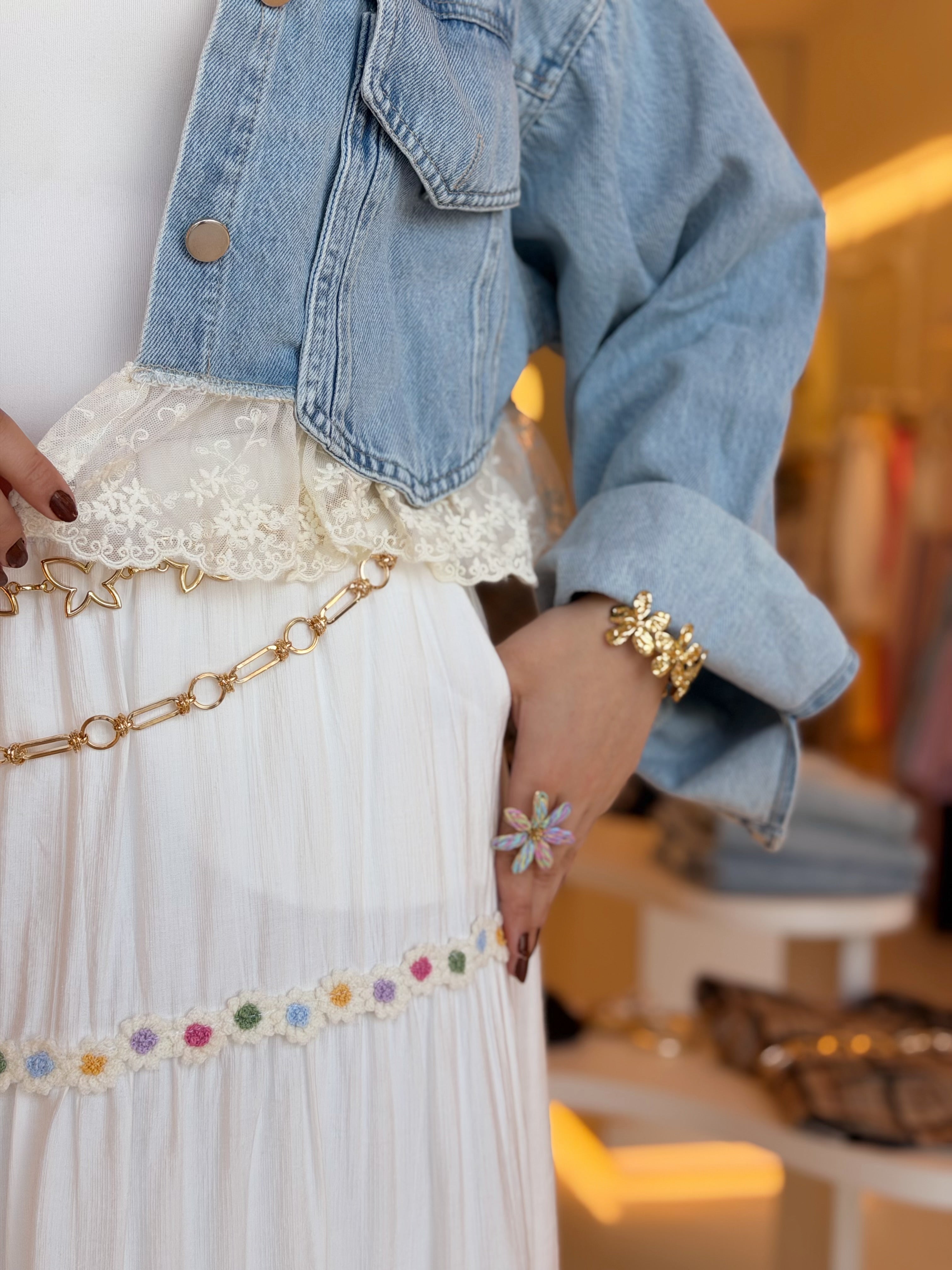 Daisy White Skirt