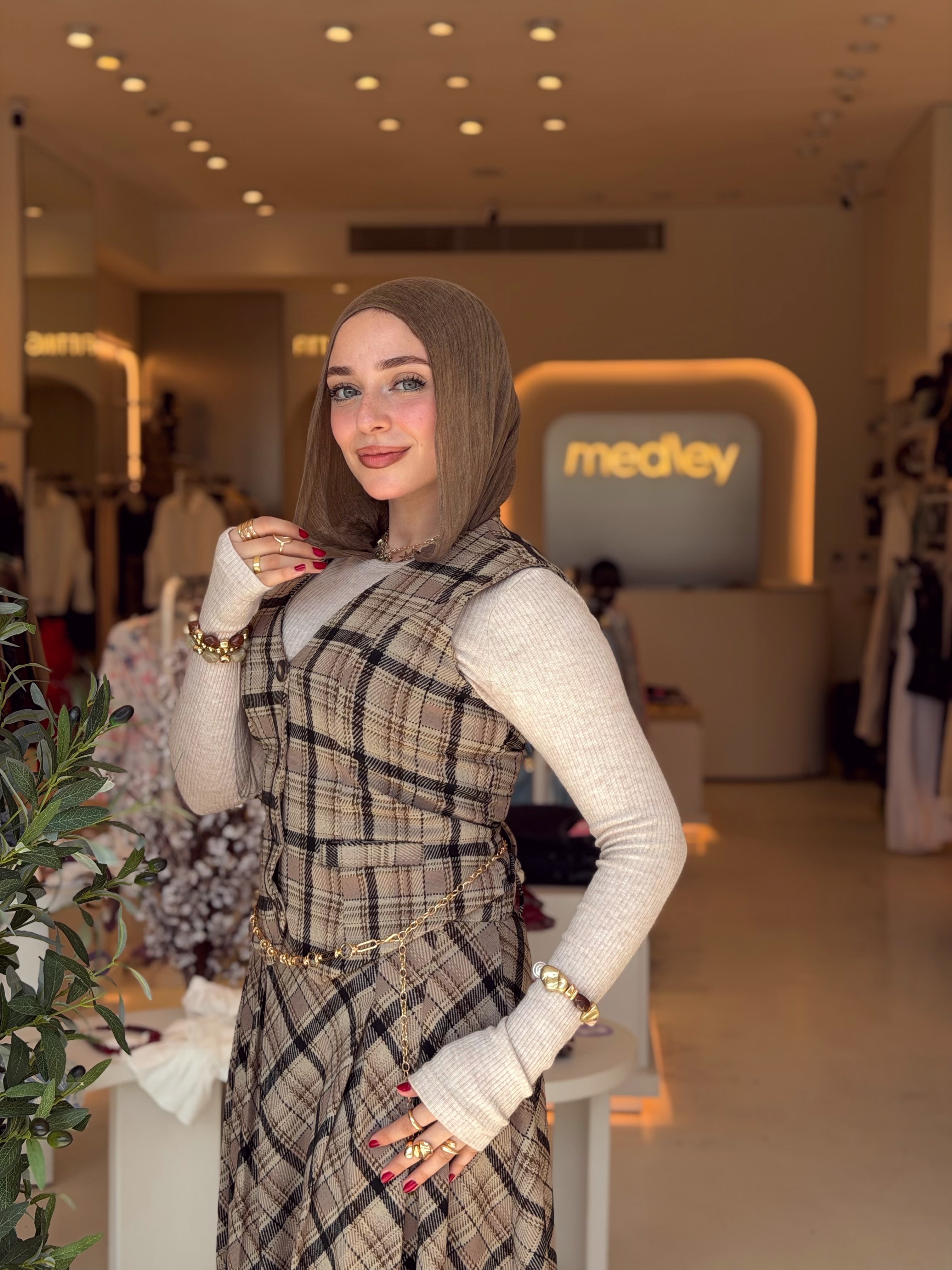 Vintage plaid vest (London Nights)