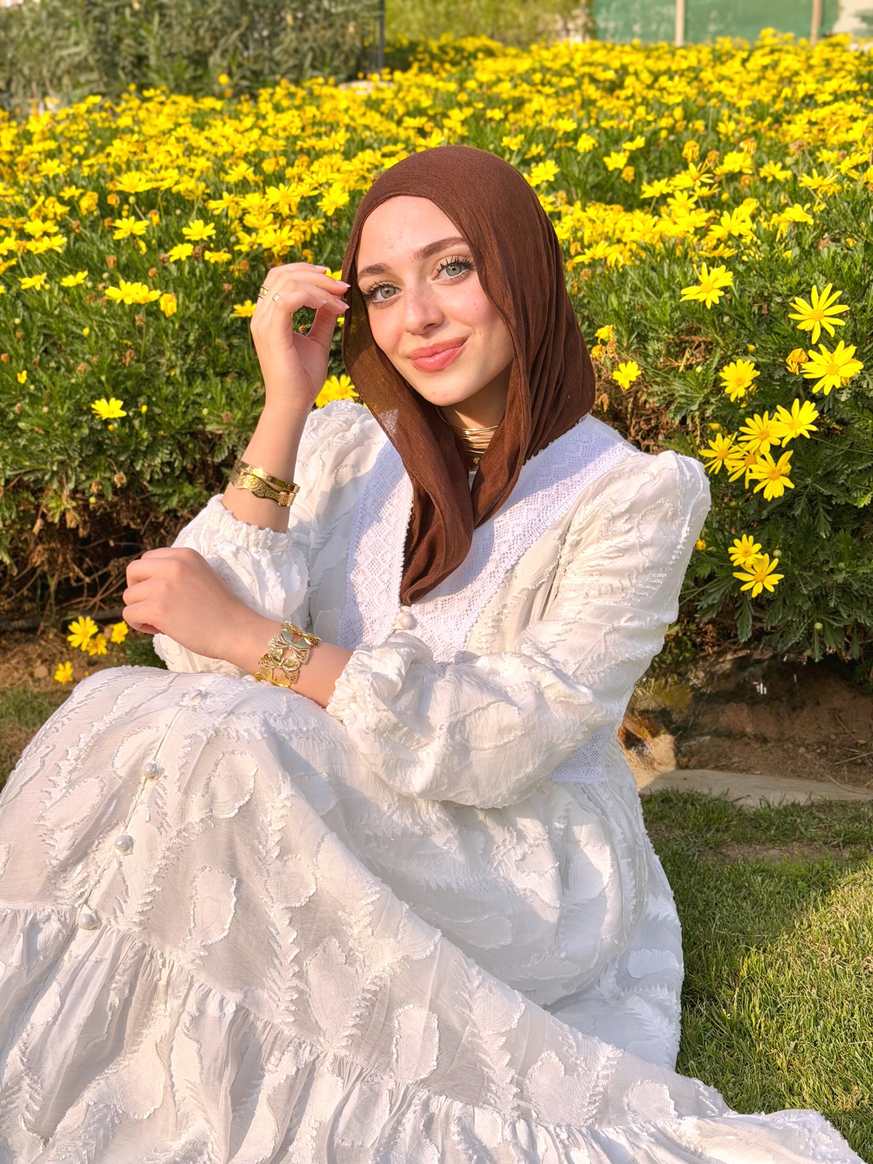 Elegant soft feminine white dress