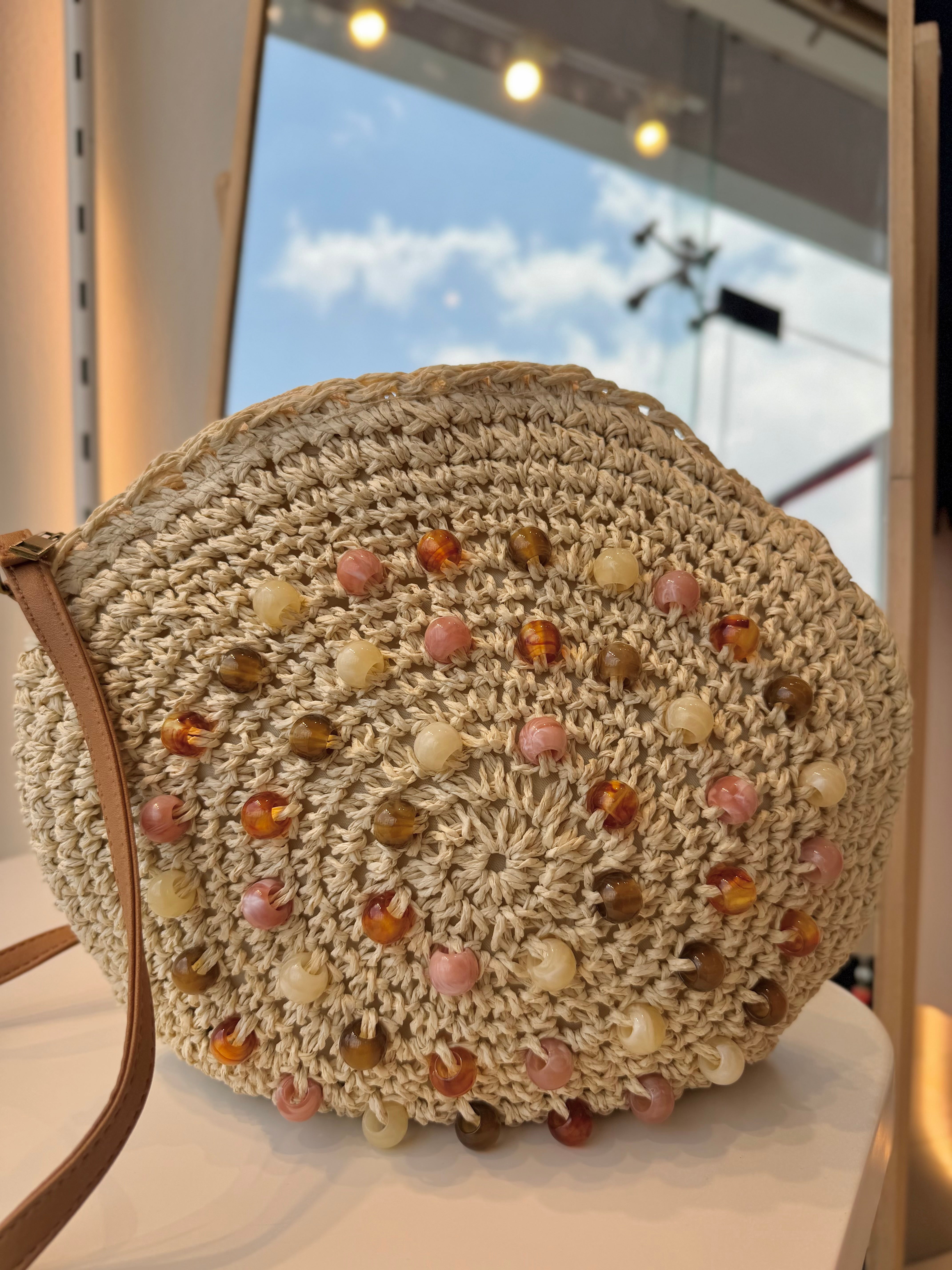 Straw Muse Bag (Beige)