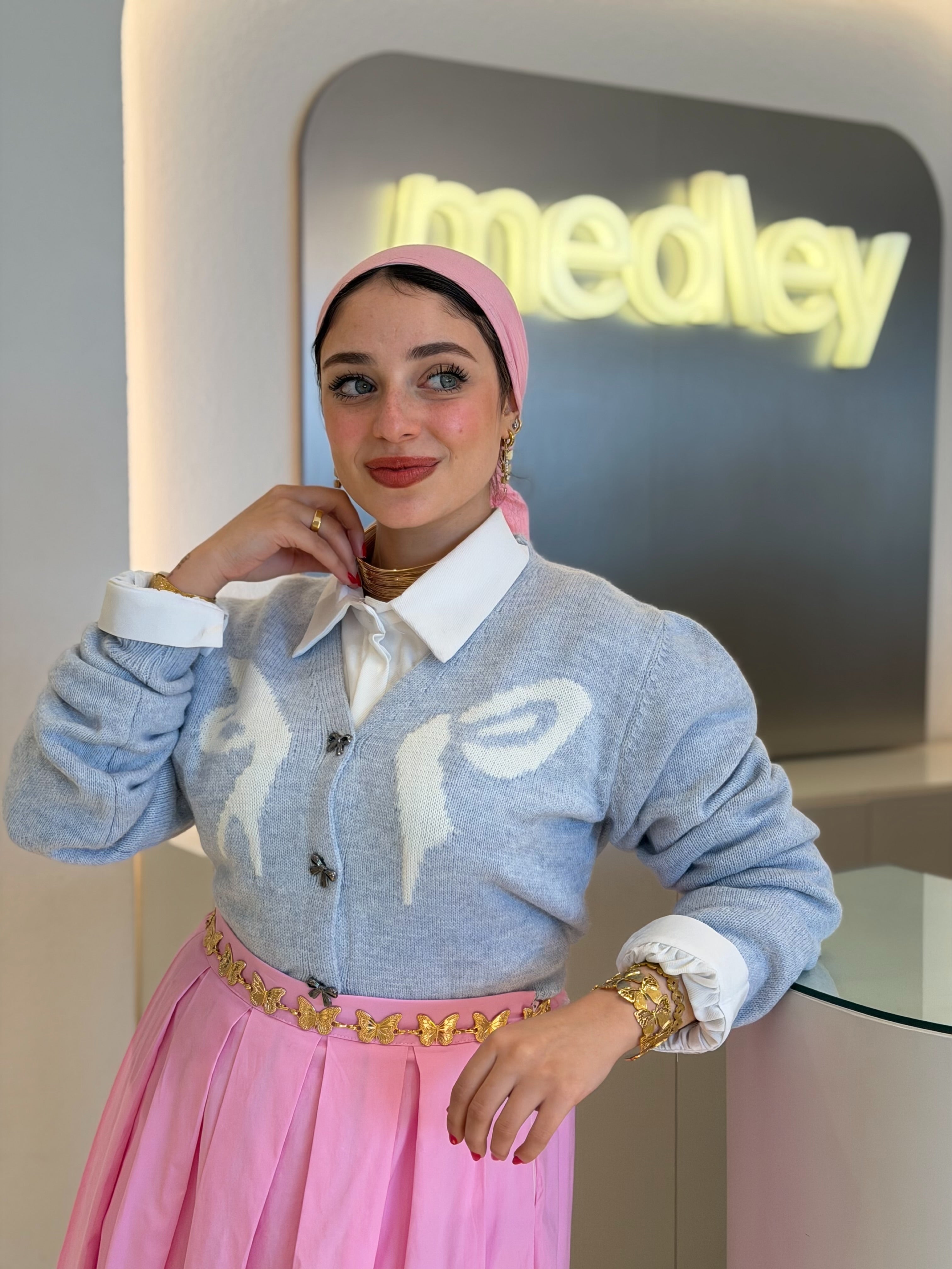Ribbon Mohair Cardigan