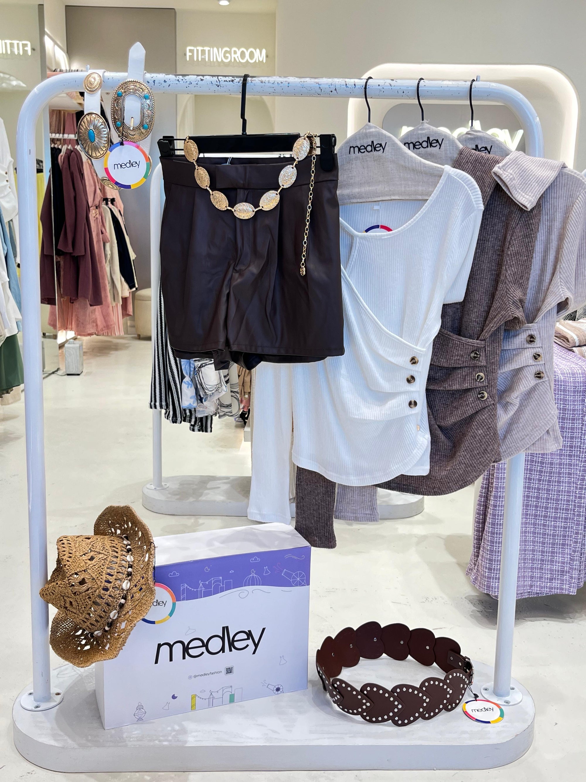 Button-Detail Ribbed Top