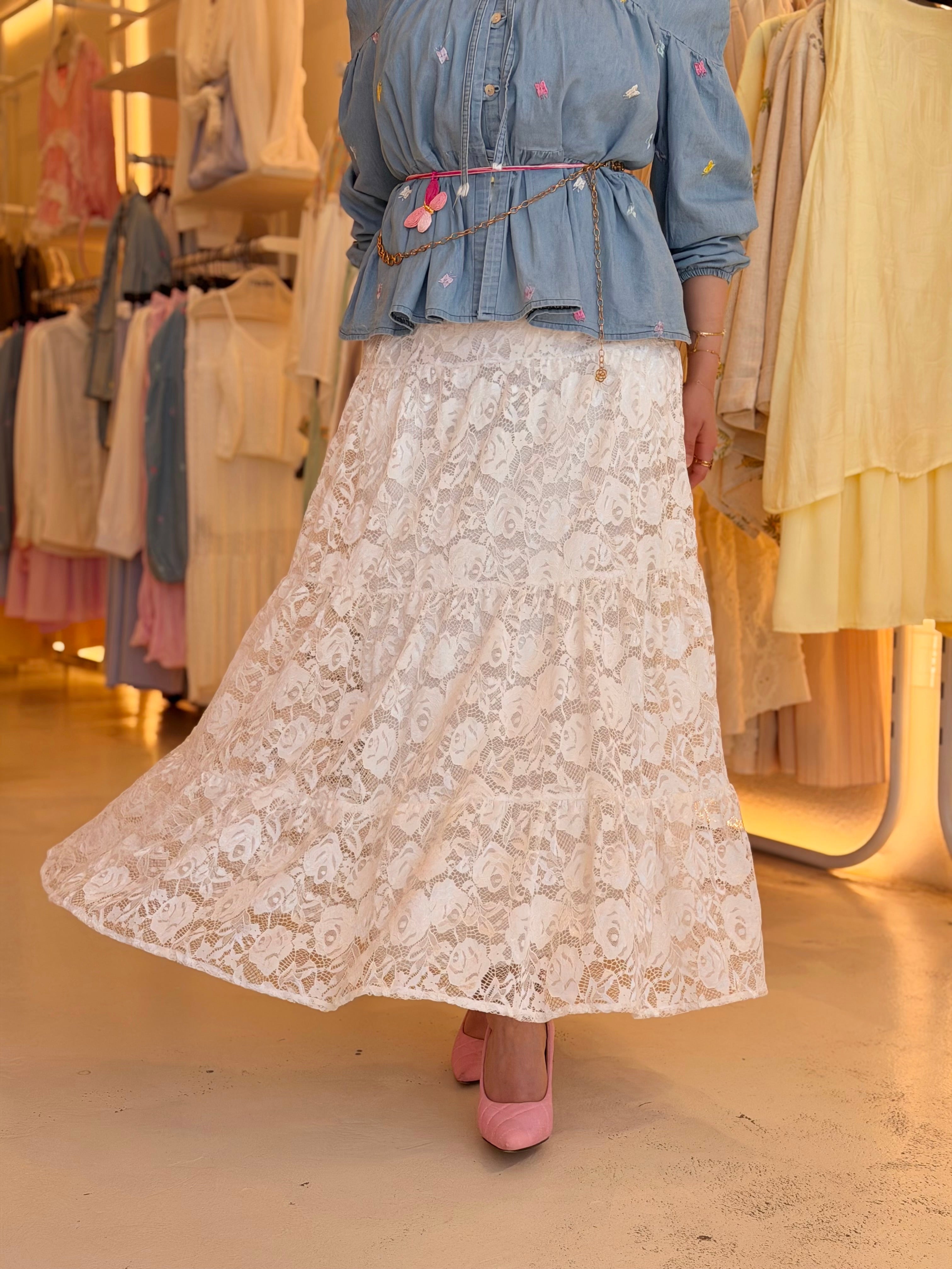 Floral Lace Skirt