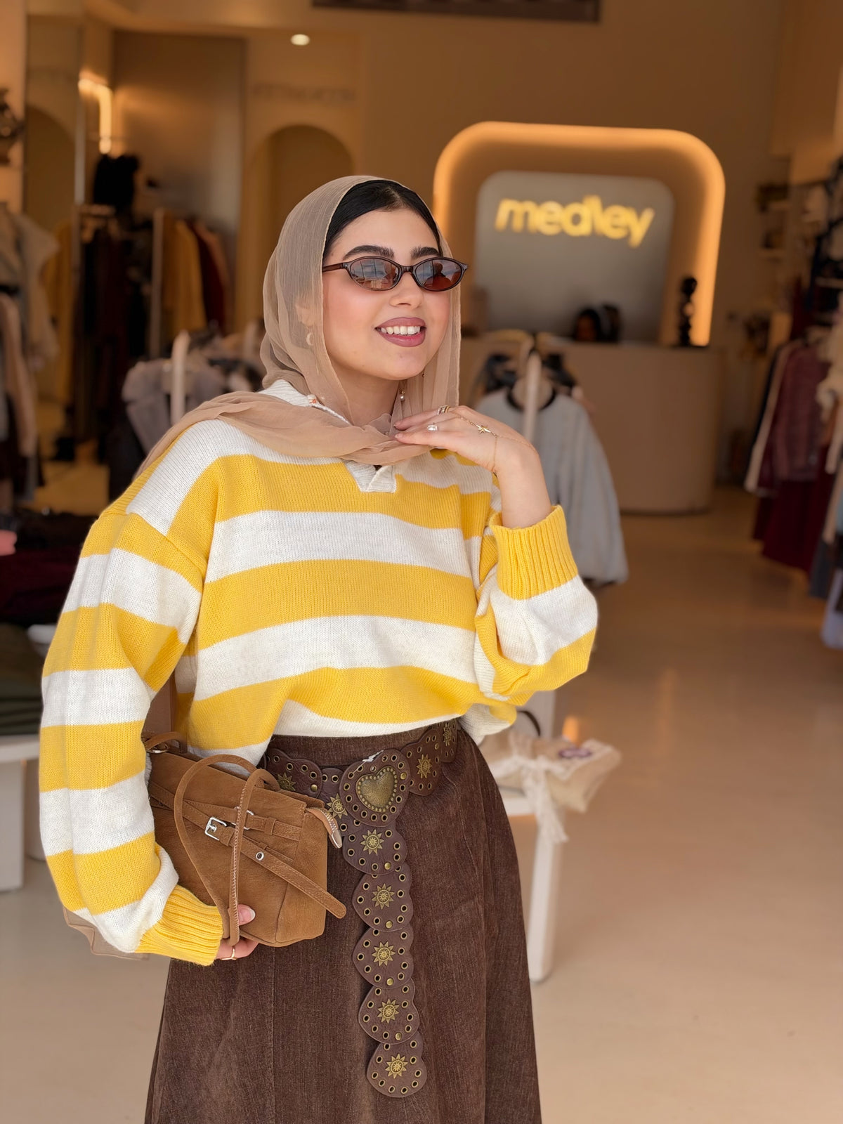 Dreamscape Sweater in golden apricot by Medley Fashion, photo 3