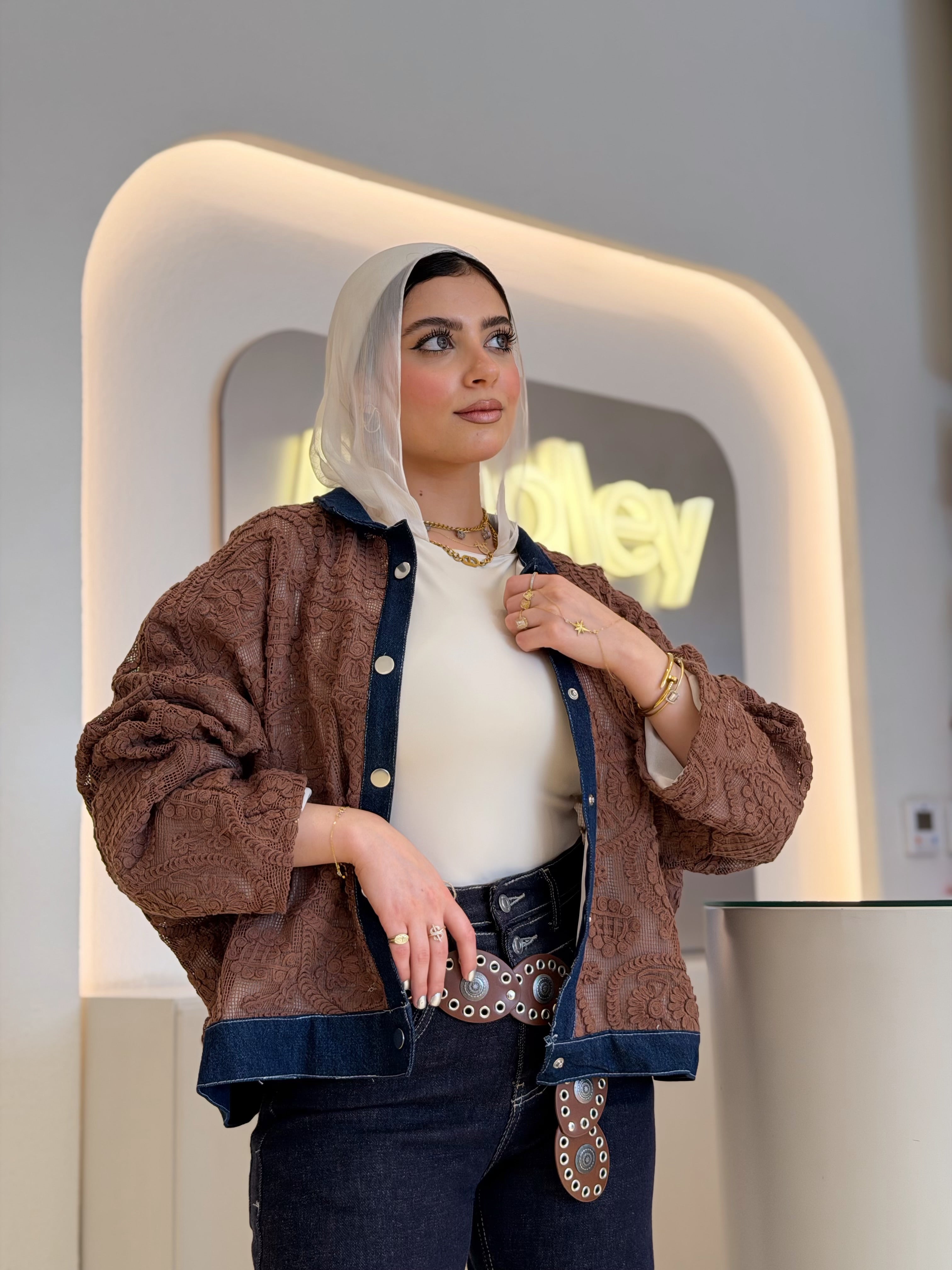 Vintage Charm Jacket (Brown)