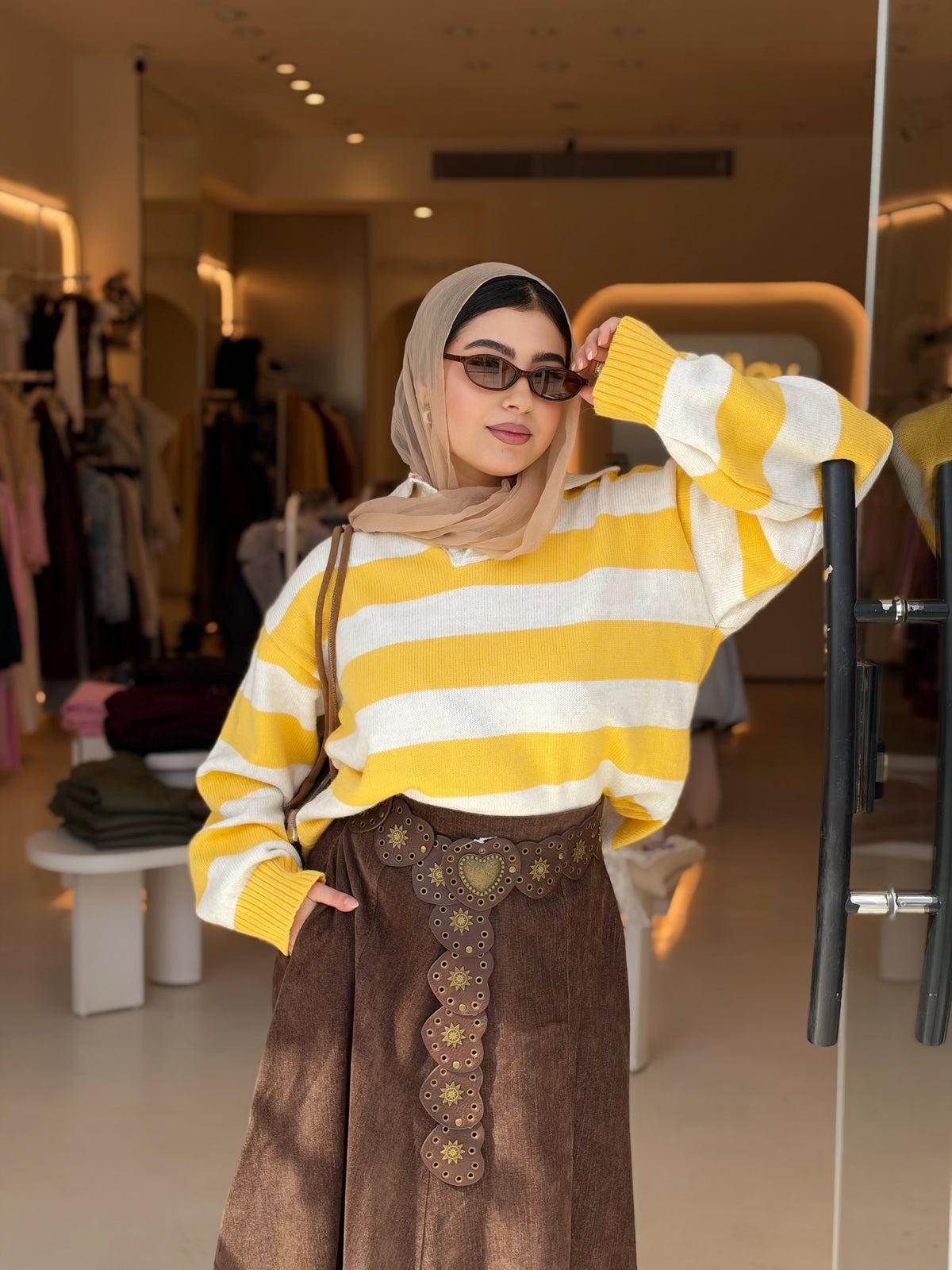 Dreamscape Sweater in golden apricot by Medley Fashion, photo 1