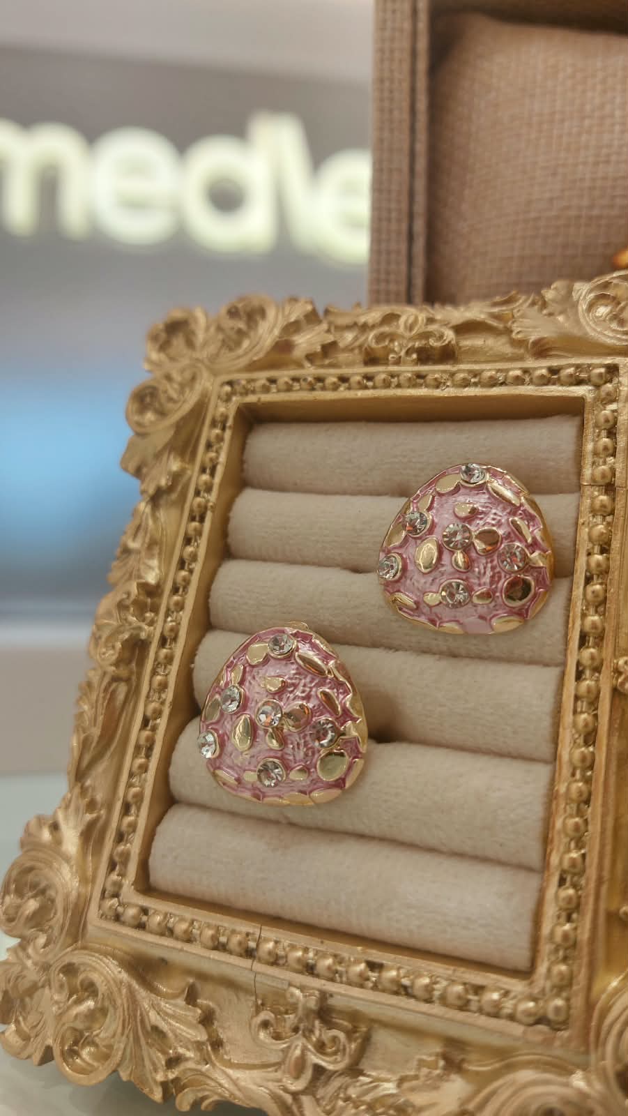 Crystal Dome Earrings