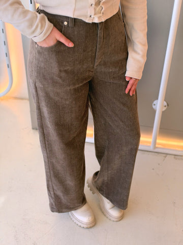 Corduroy Wide-Leg Trousers