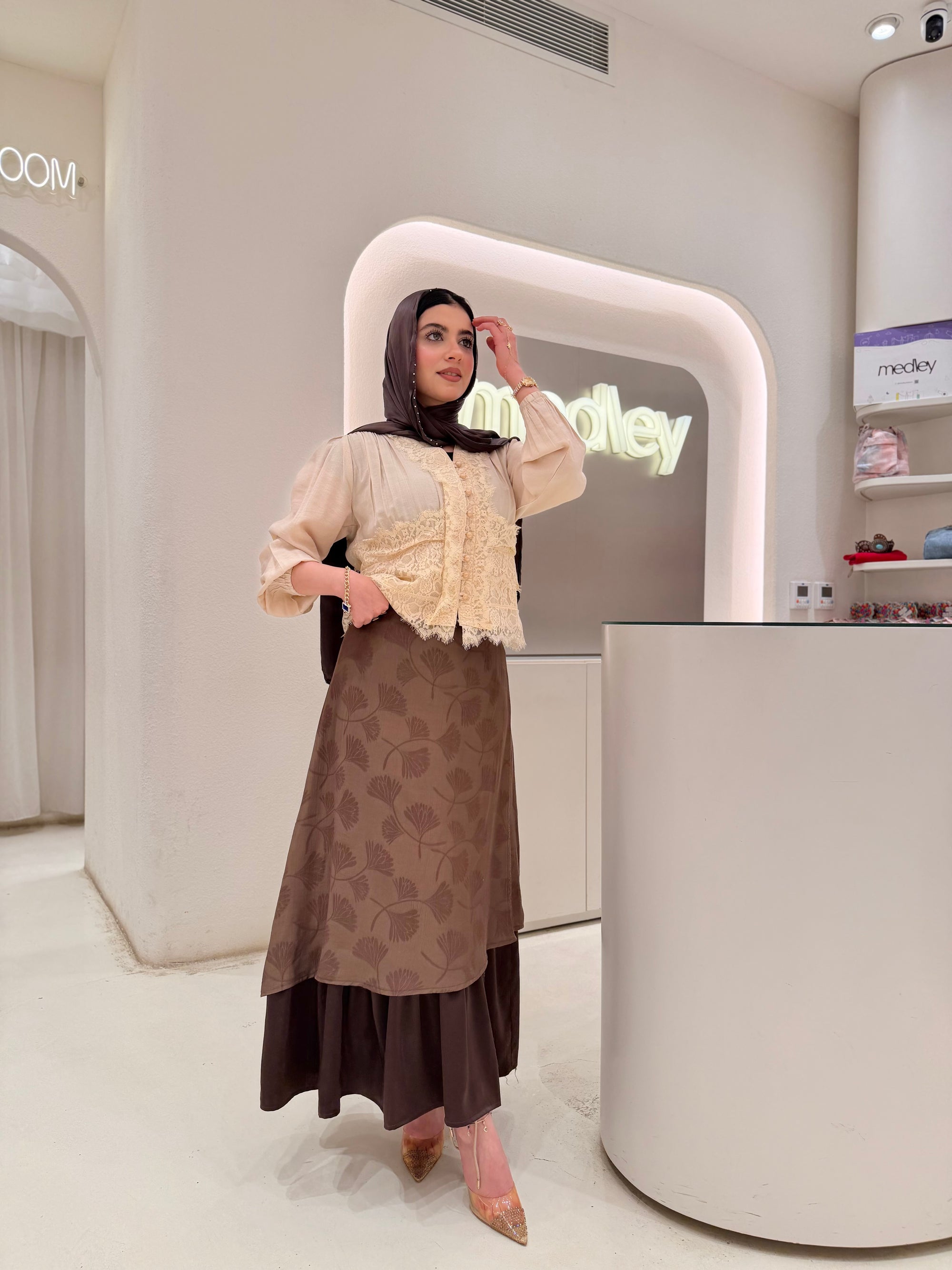 Espresso Two Layers Skirt