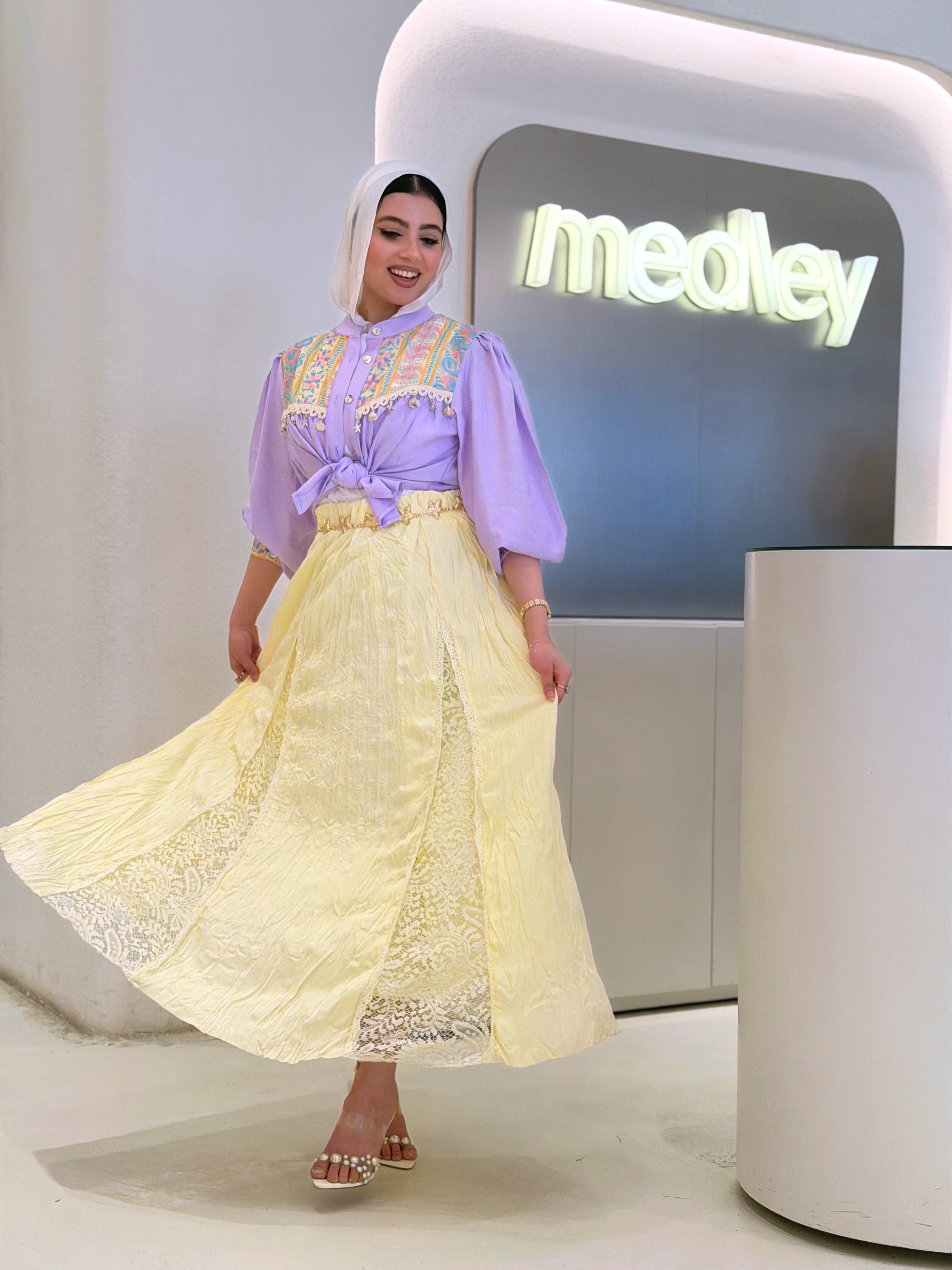 Soft summer yellow skirt