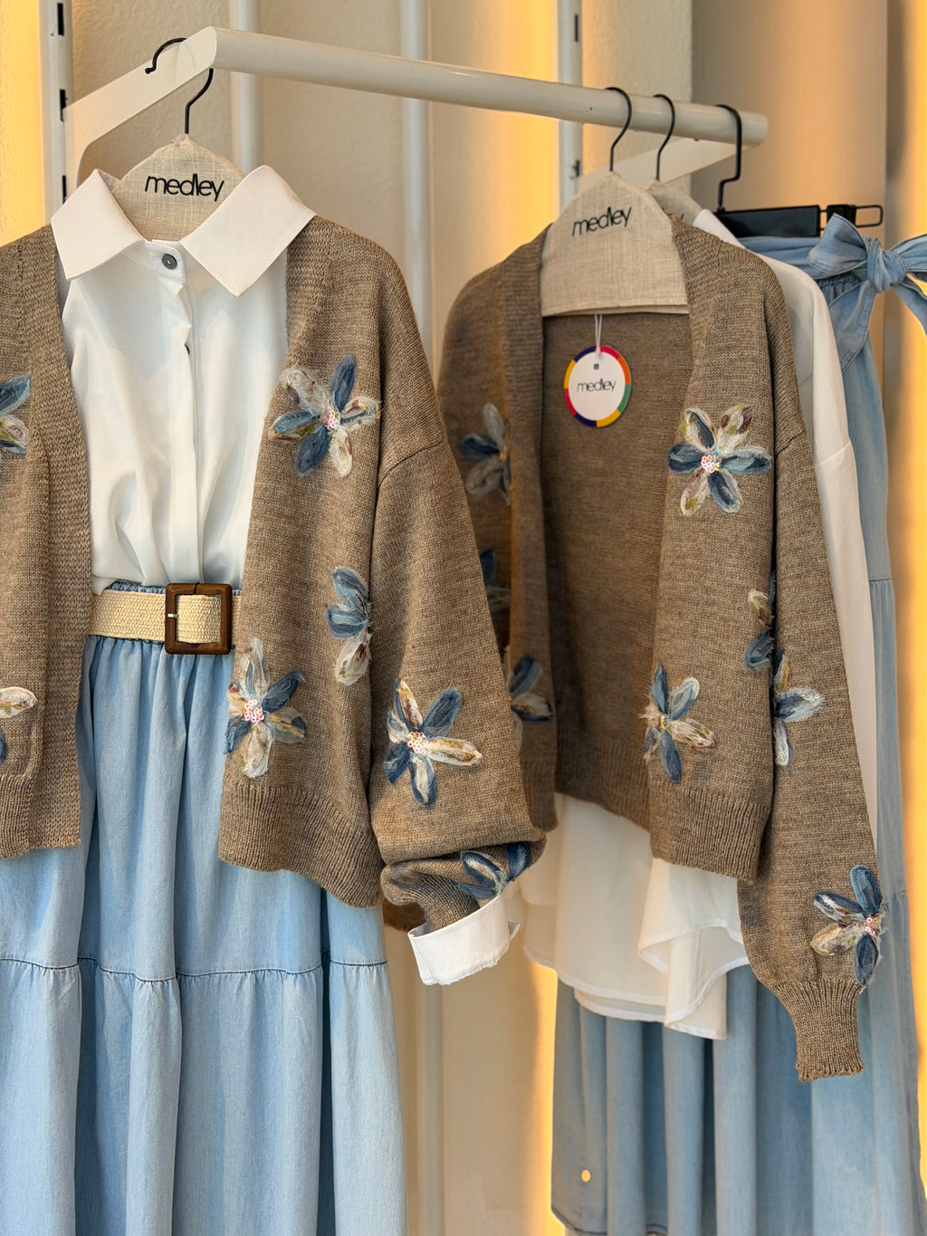 Floral Cardigan ( Mocha )