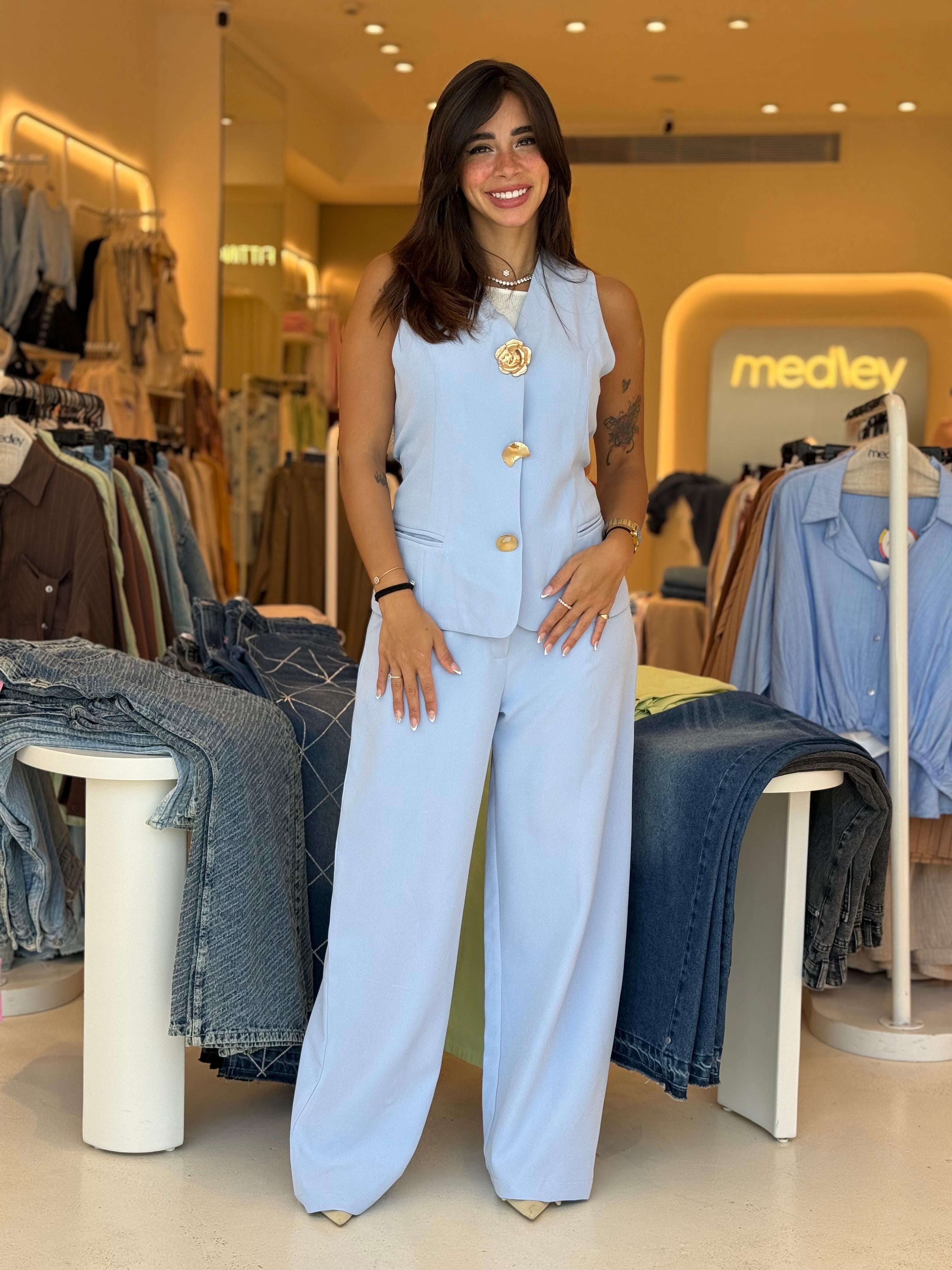 Golden buttons classic vest