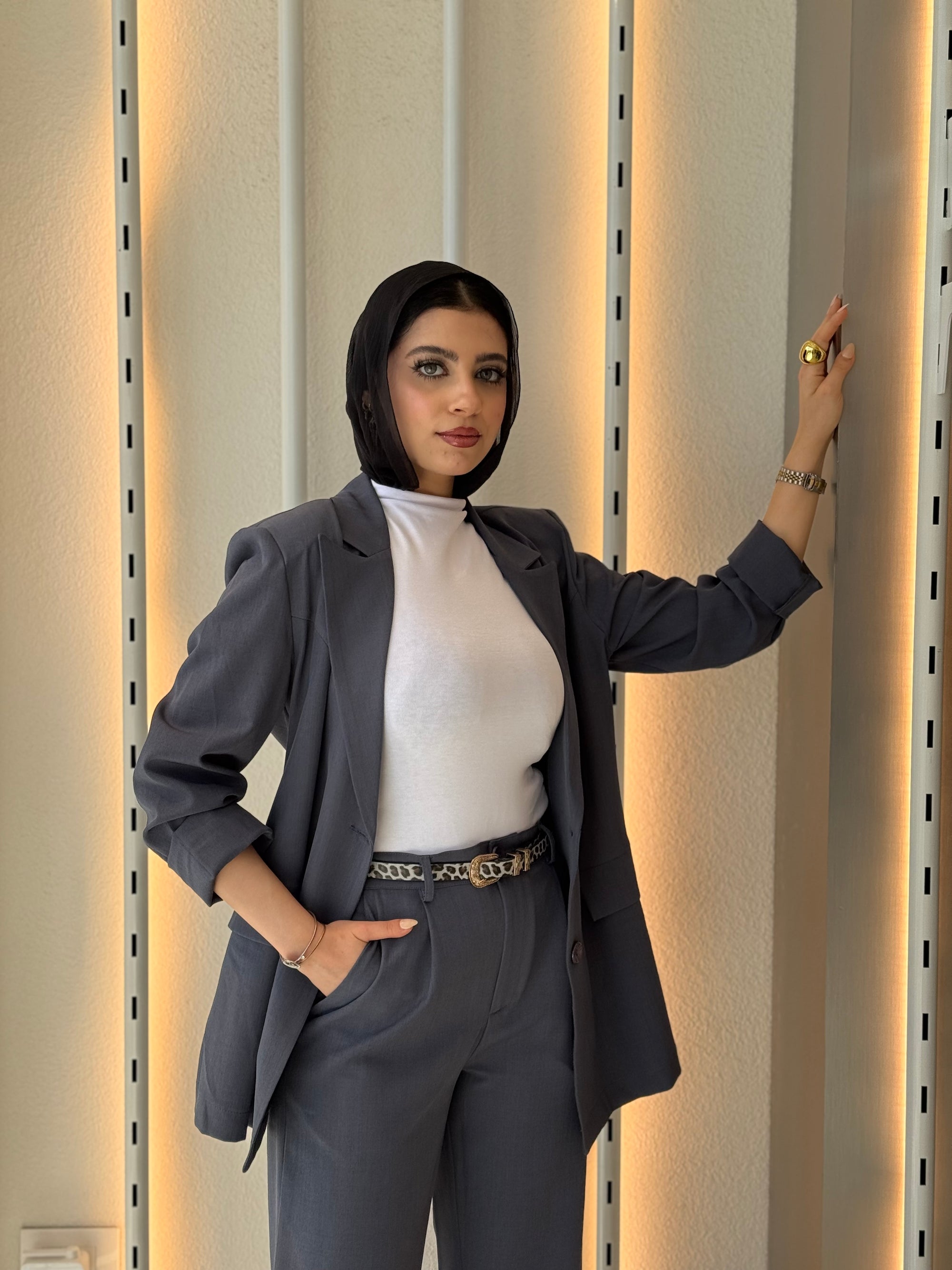 Dark grey formal blazer
