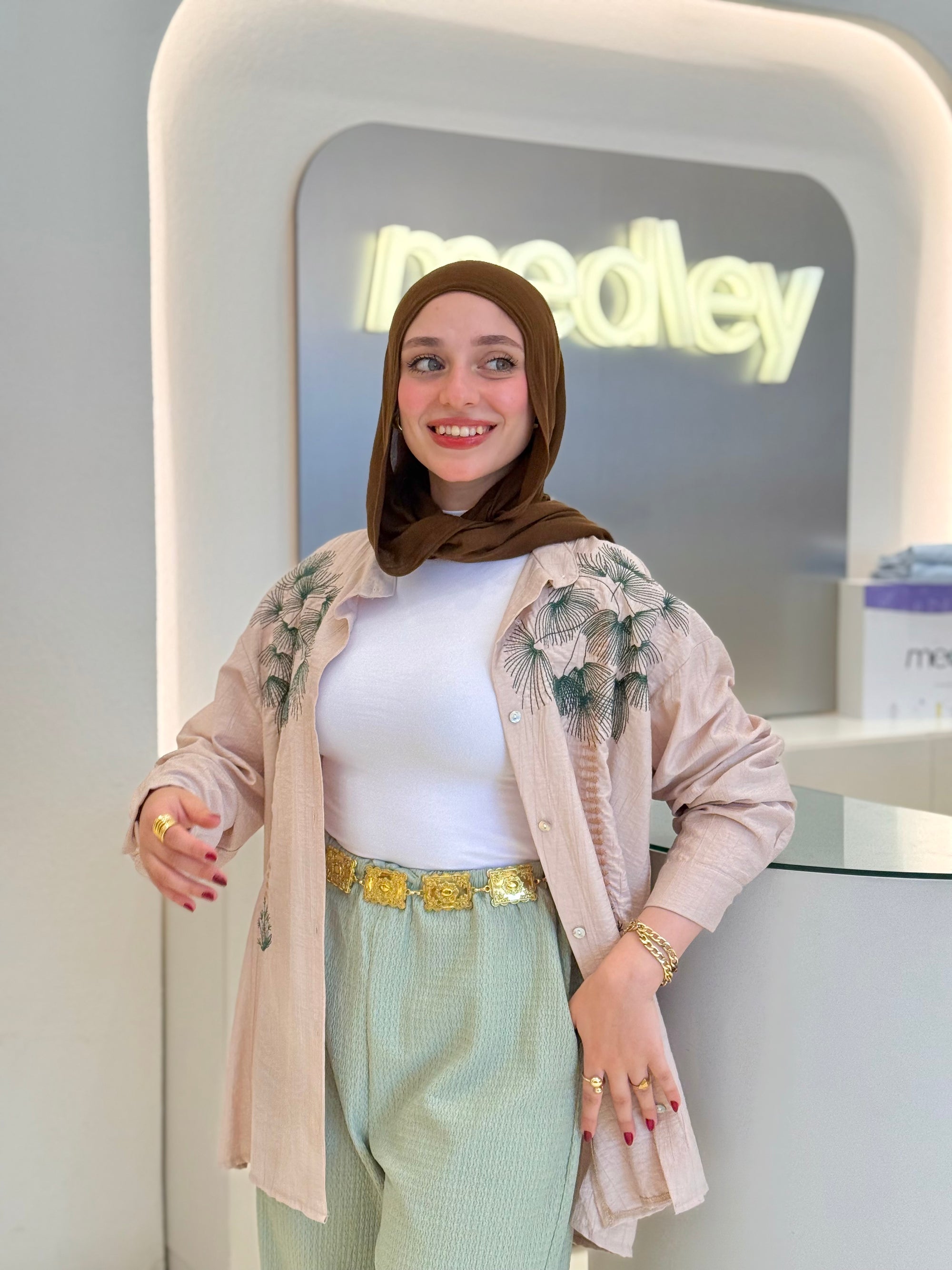 Cream Beige Island Blouse