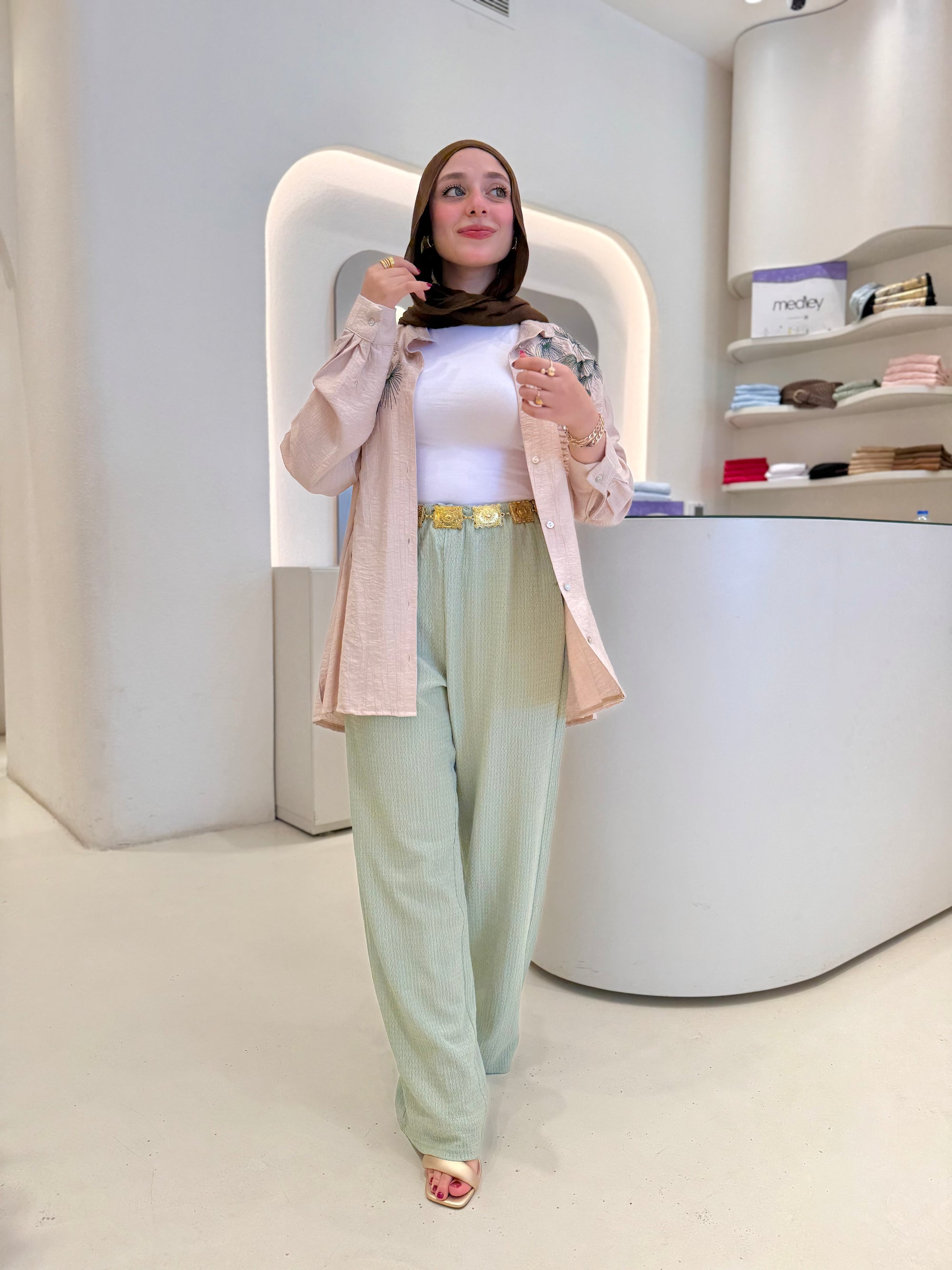 Cream Beige Island Blouse