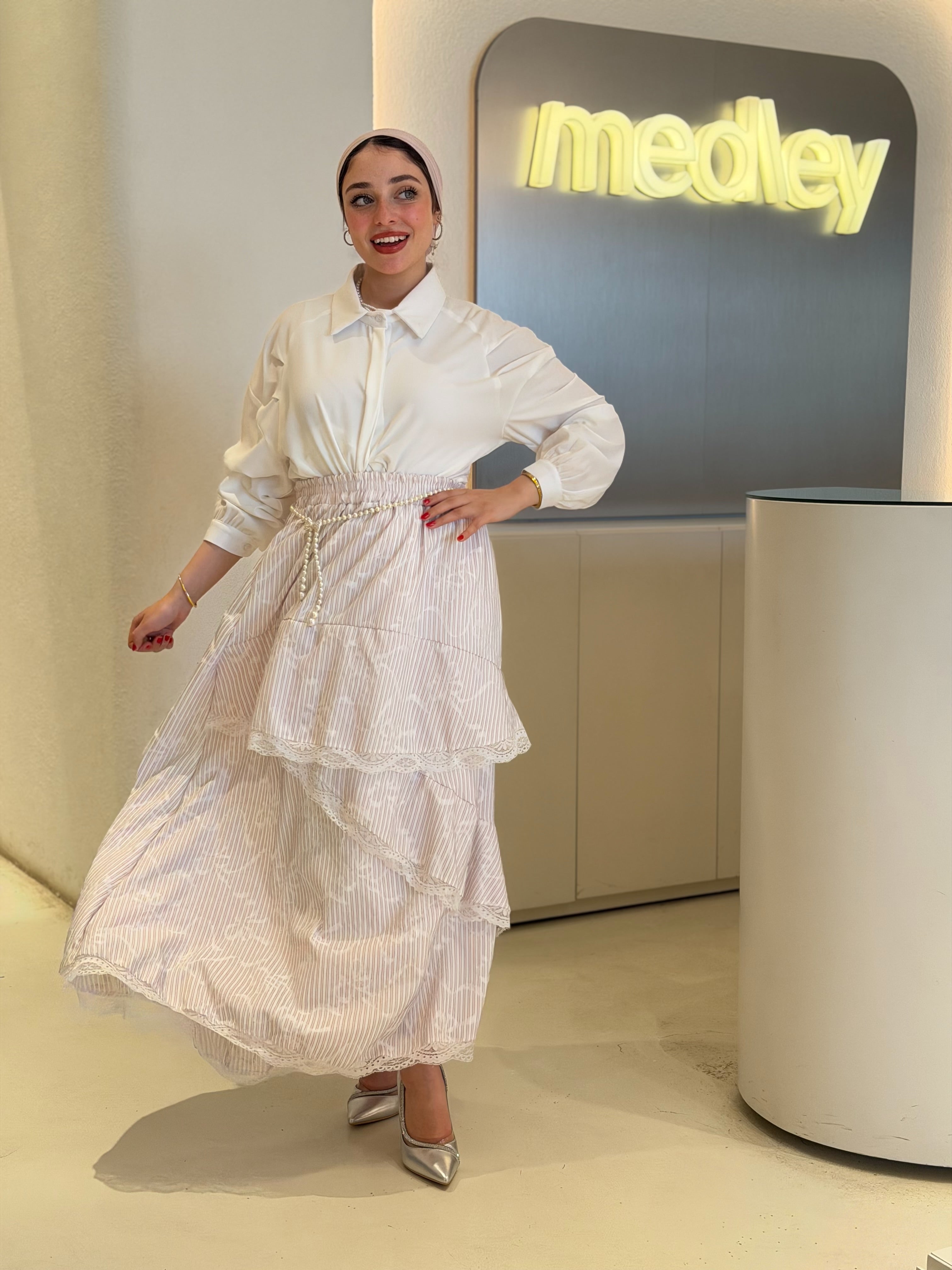 Ribbon Flowy Skirt