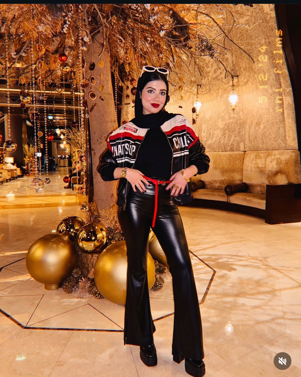 Flare leather Pants