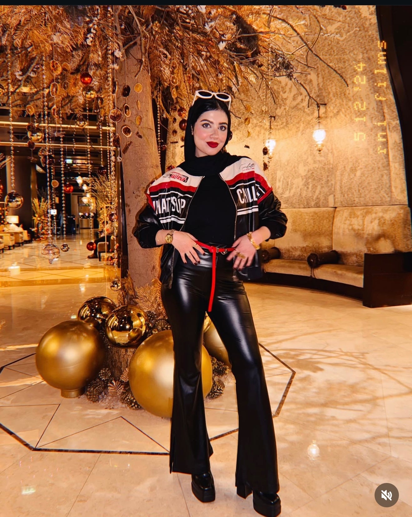 Flare leather Pants