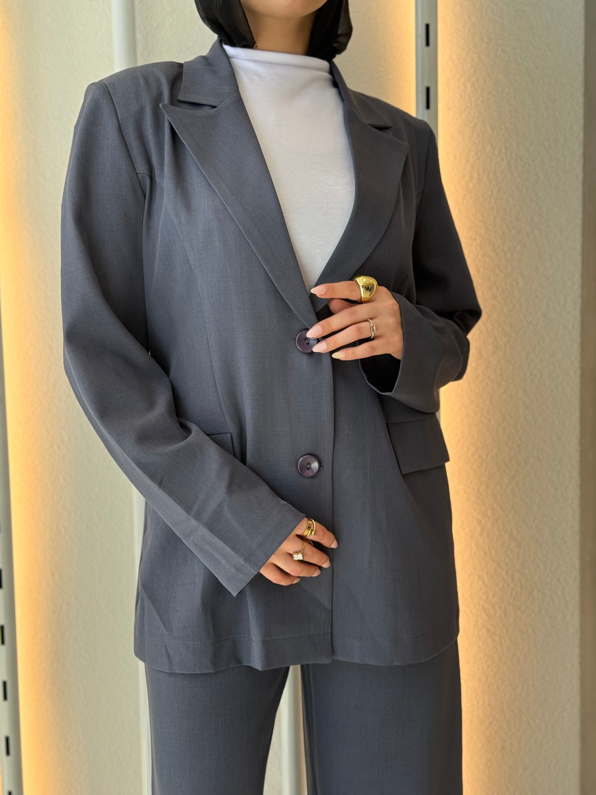 Dark grey formal blazer