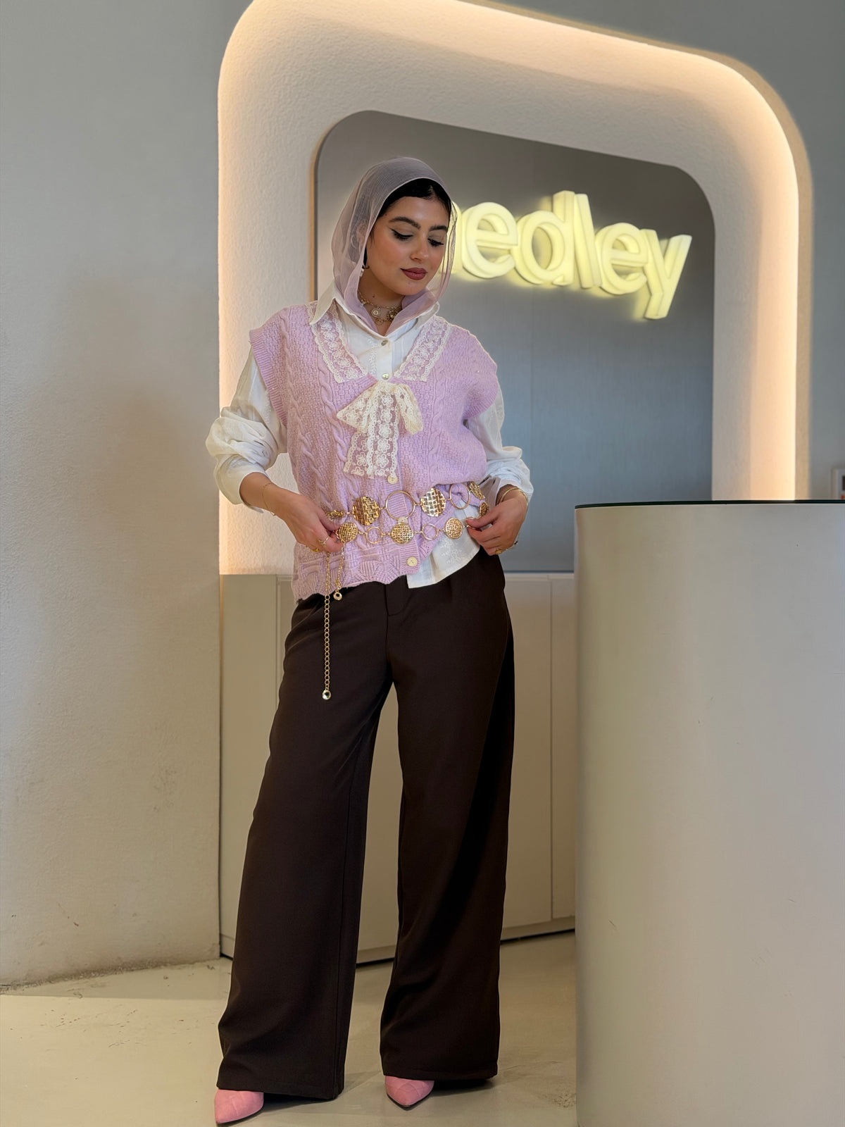 Flowy Wid Leg Trouser ( Chocolate Brown )