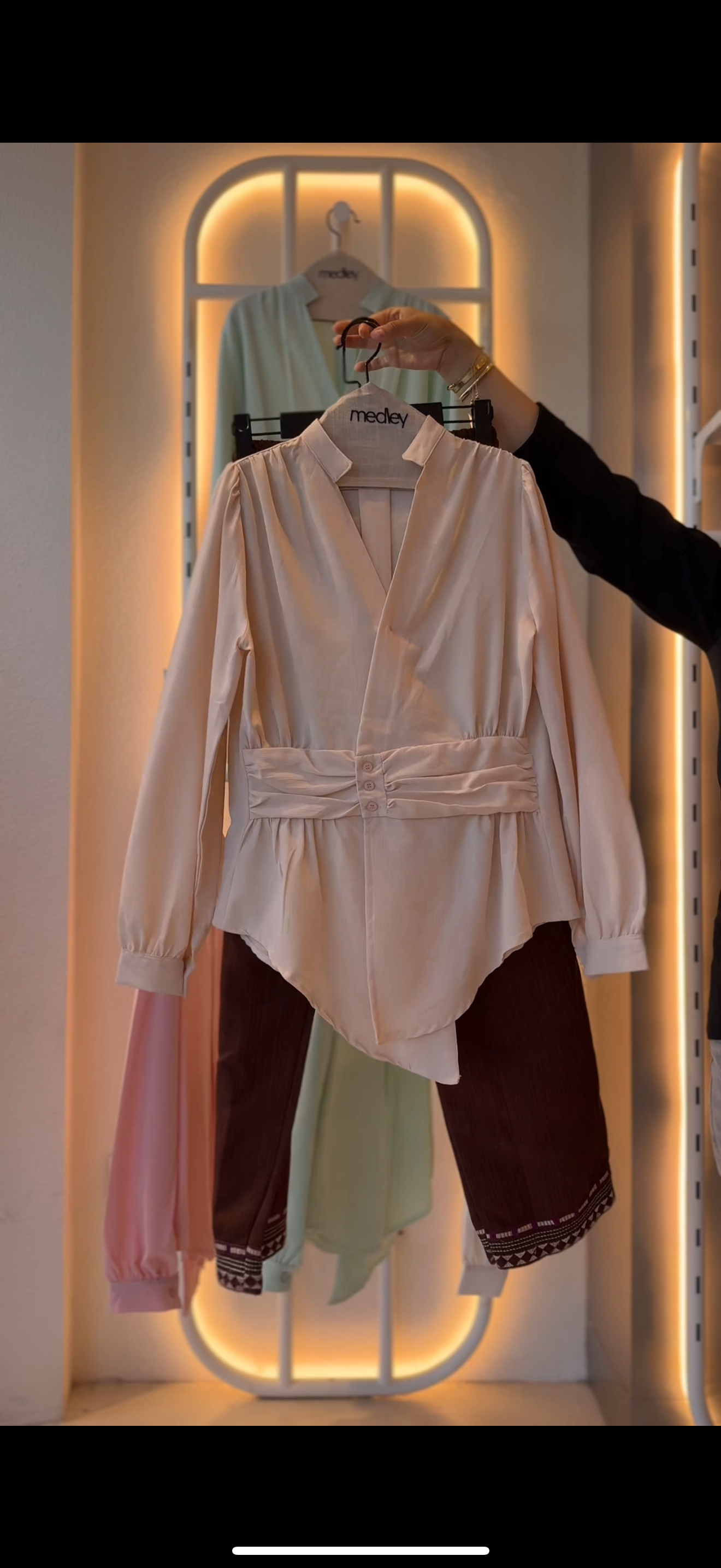 Serenity wrap blouse