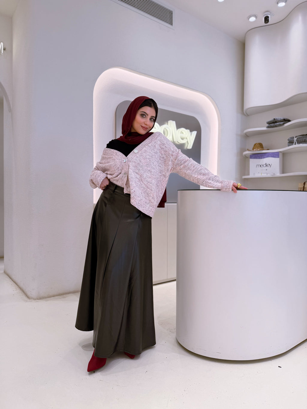 Mohair Cardigan ( burgundy )