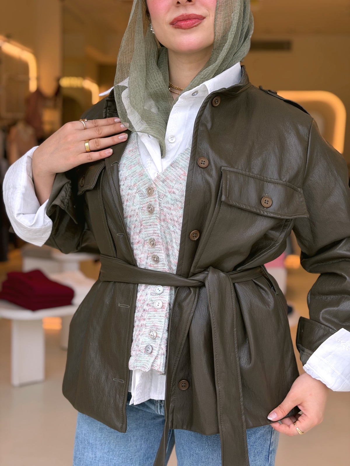 Pocket Leather Jacket