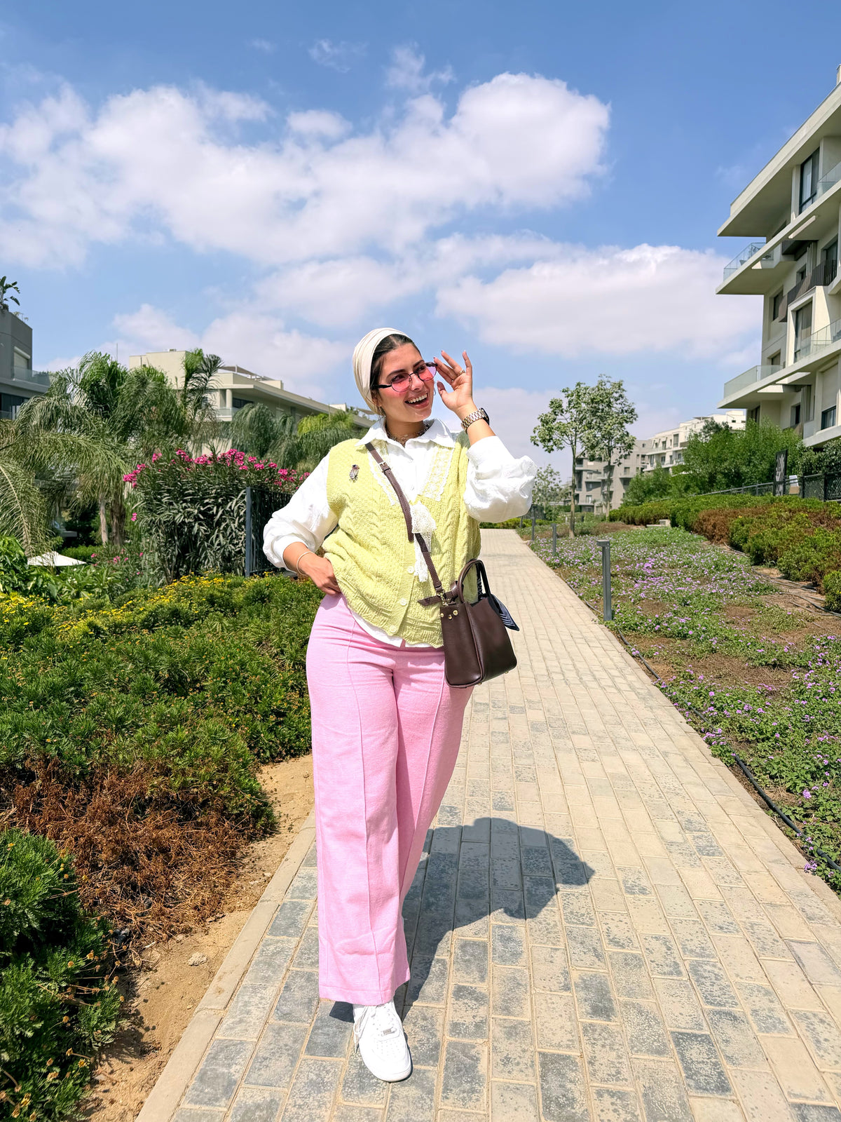 Luna wide leg pant (Pink)