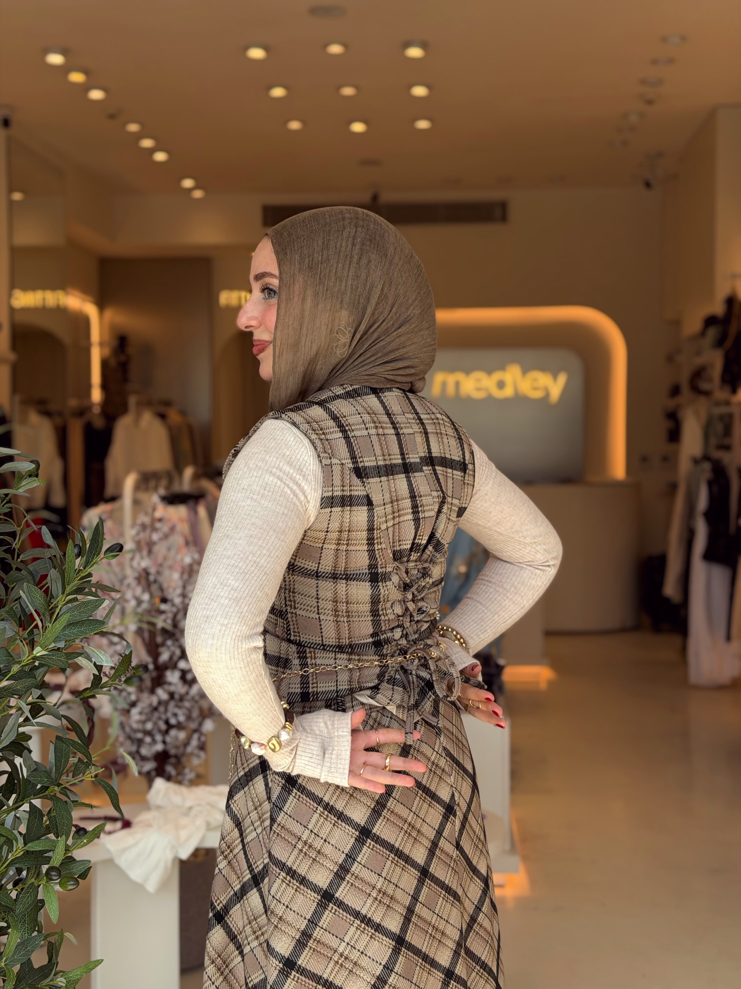 Vintage plaid vest (London Nights)