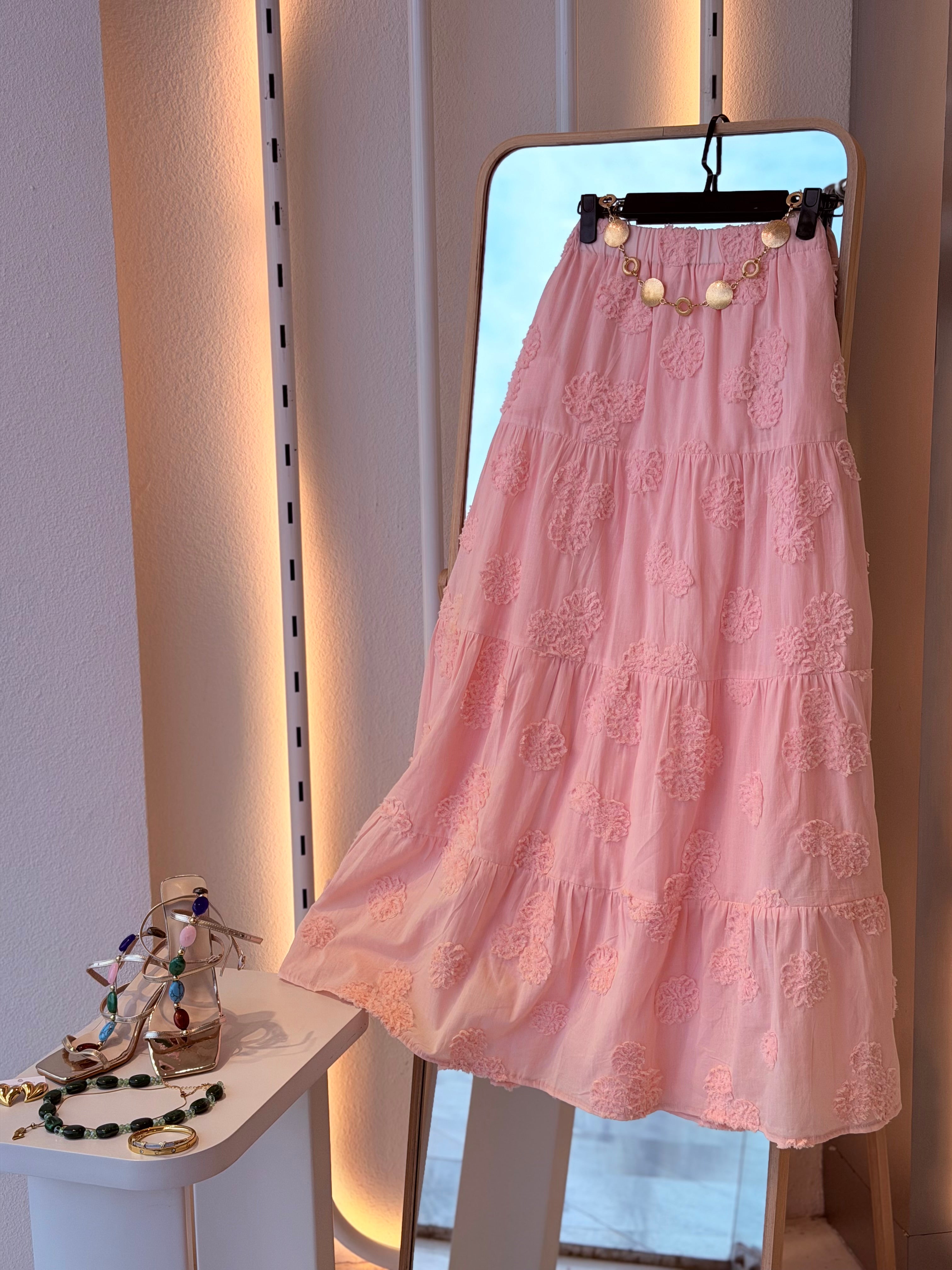 Floral Pink Skirt