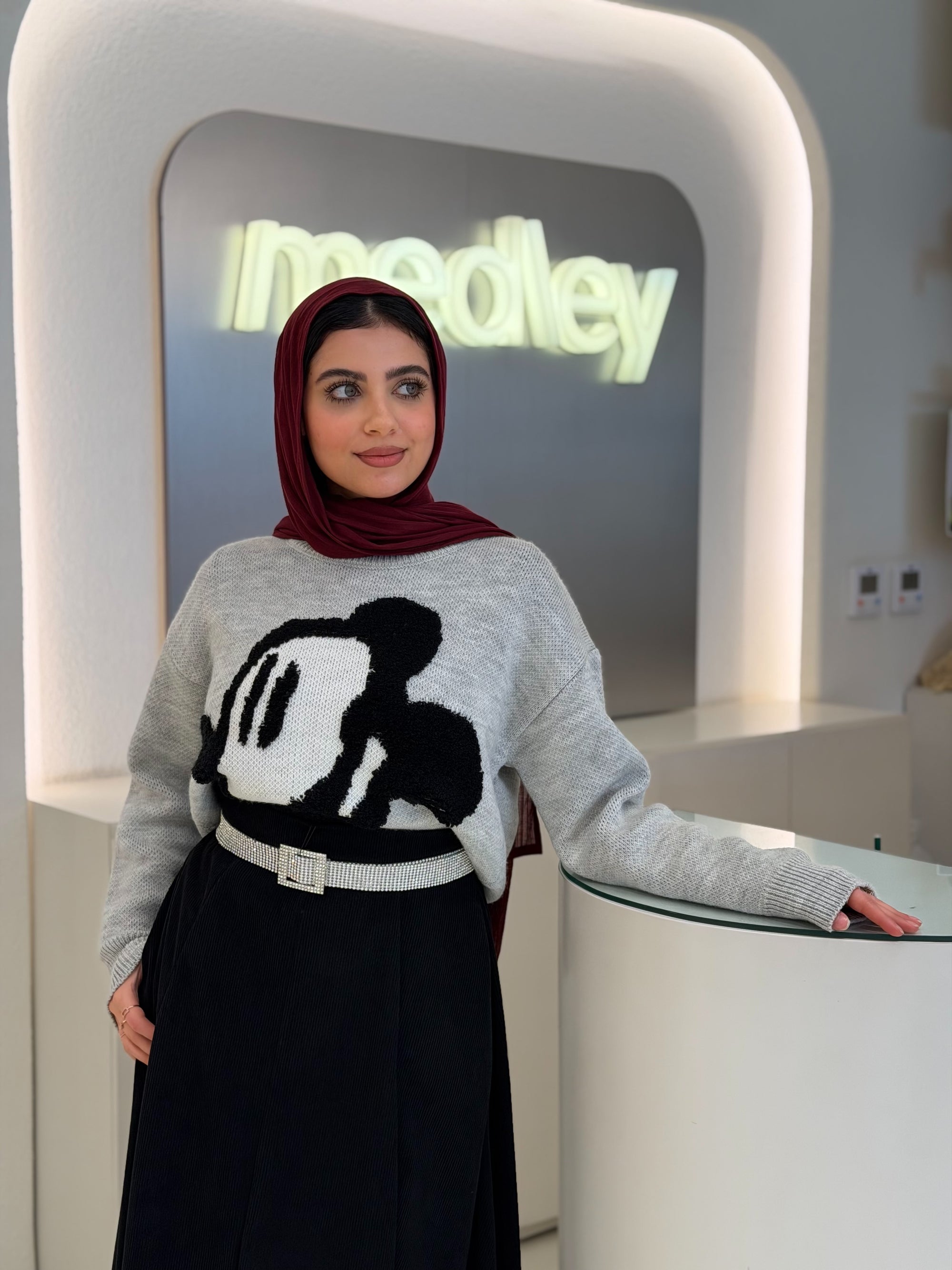 Black Suede Flowy Skirt