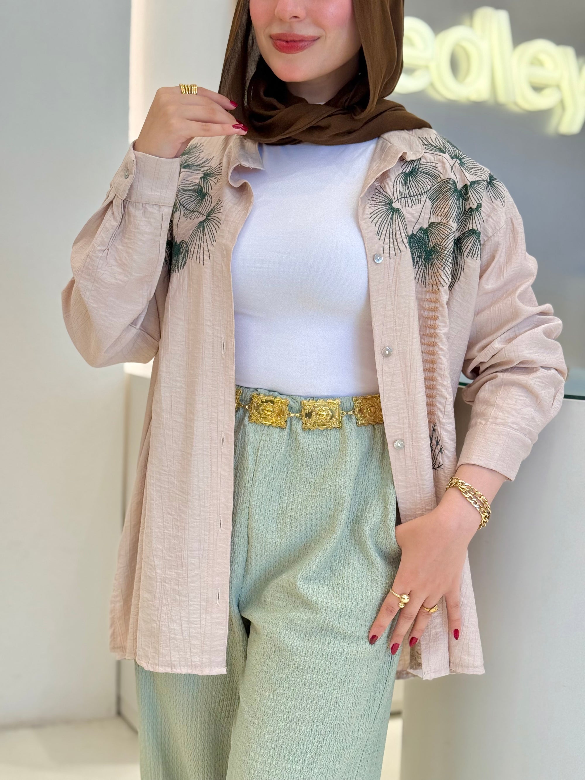 Cream Beige Island Blouse