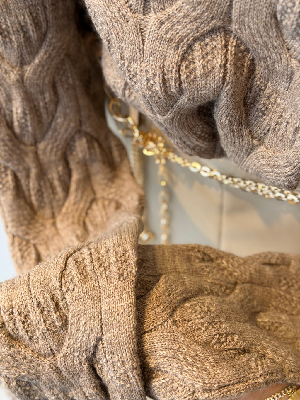Cable Mohair Knit Pullover