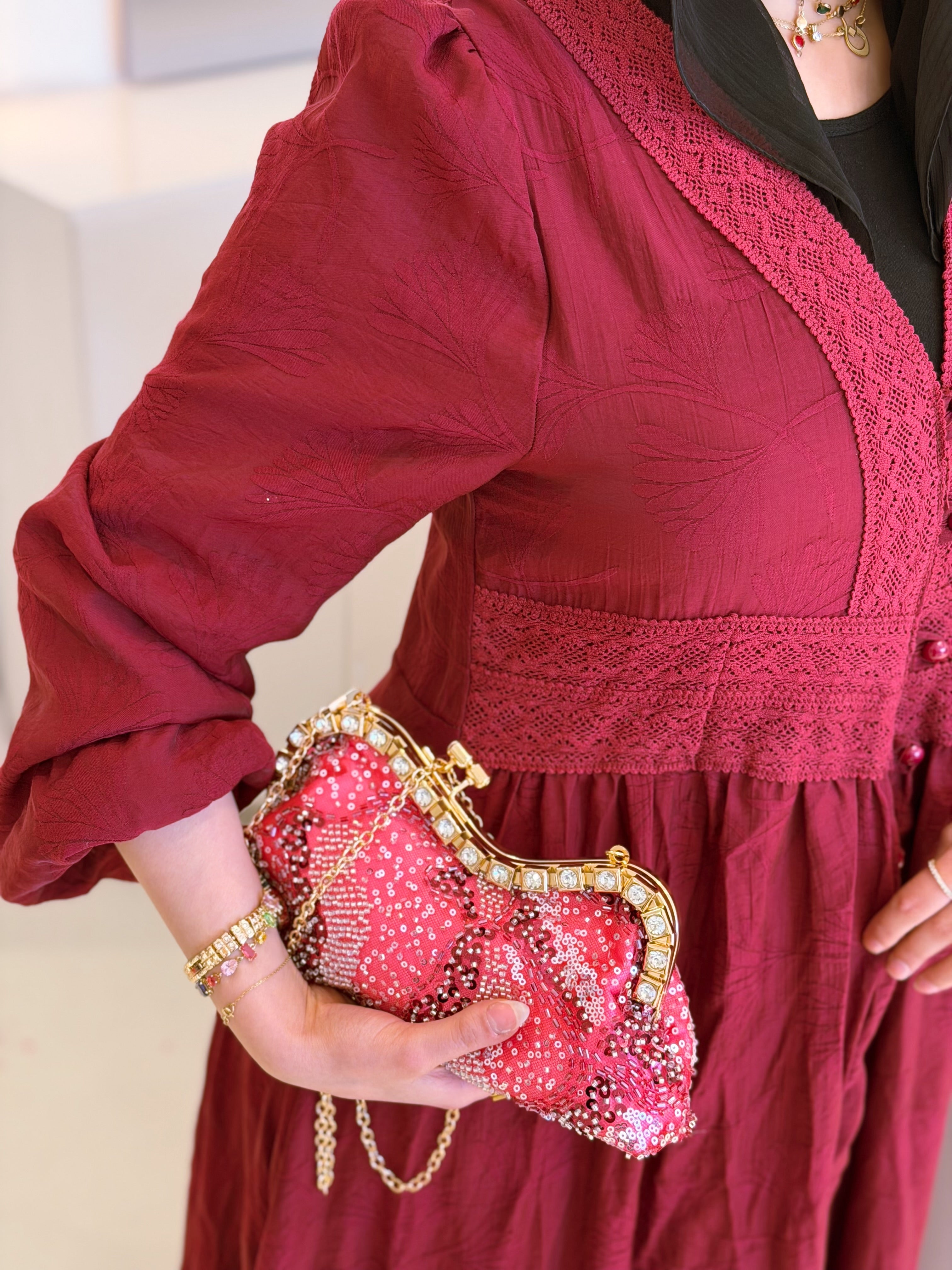 Glow Embellished Clutch