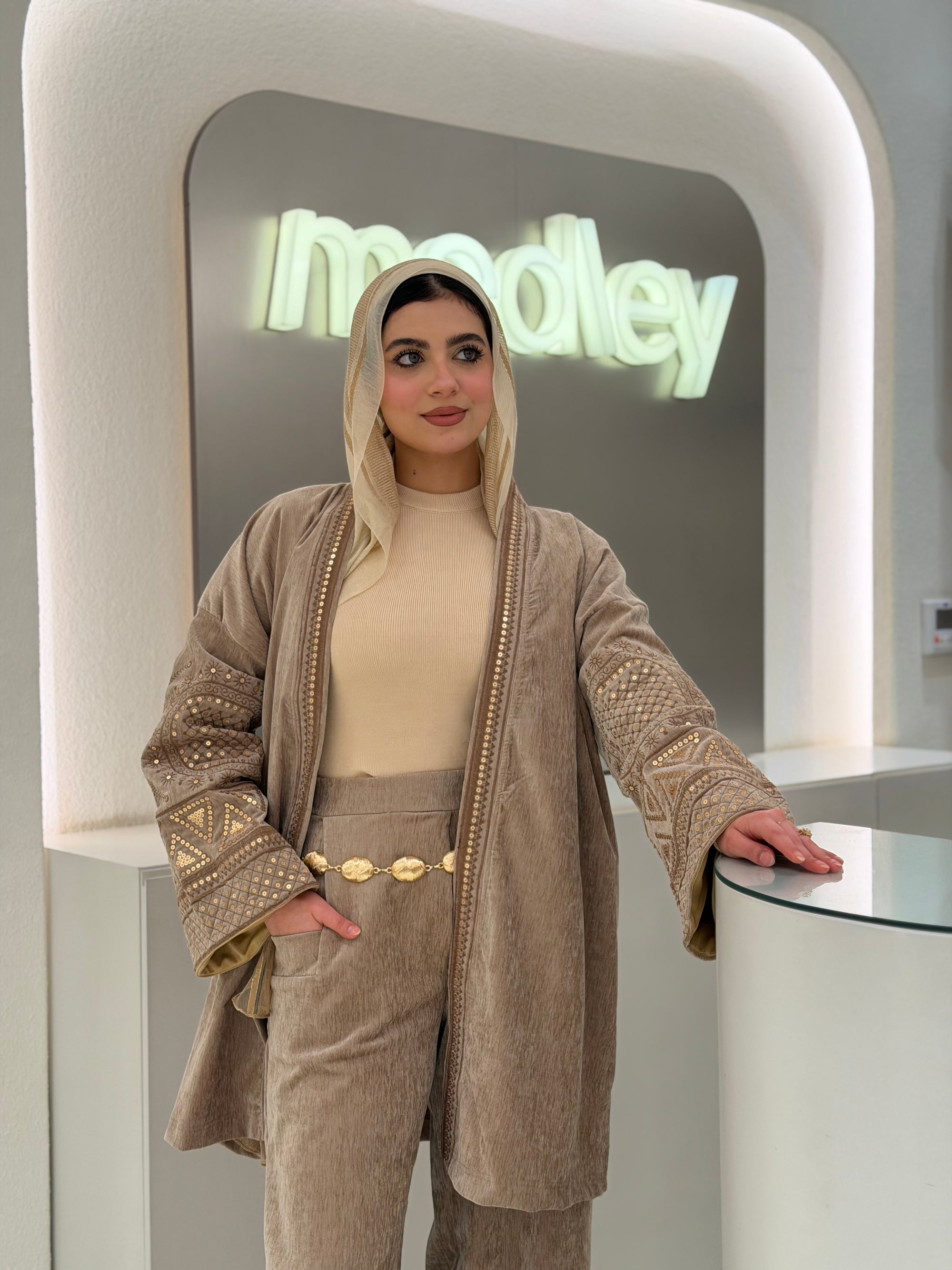 Full Set Golden Velvet Set