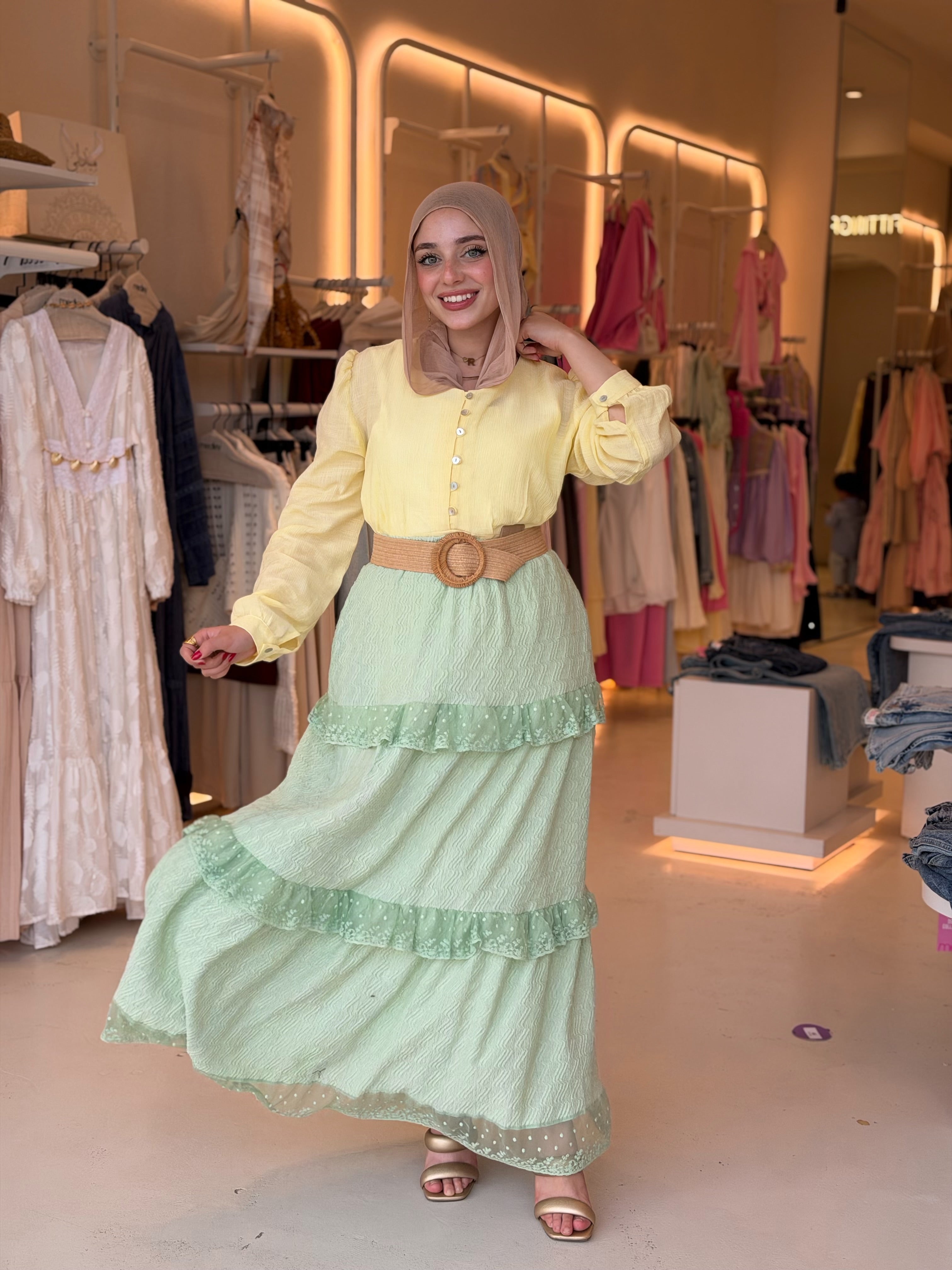 Modern Soft yellow blouse