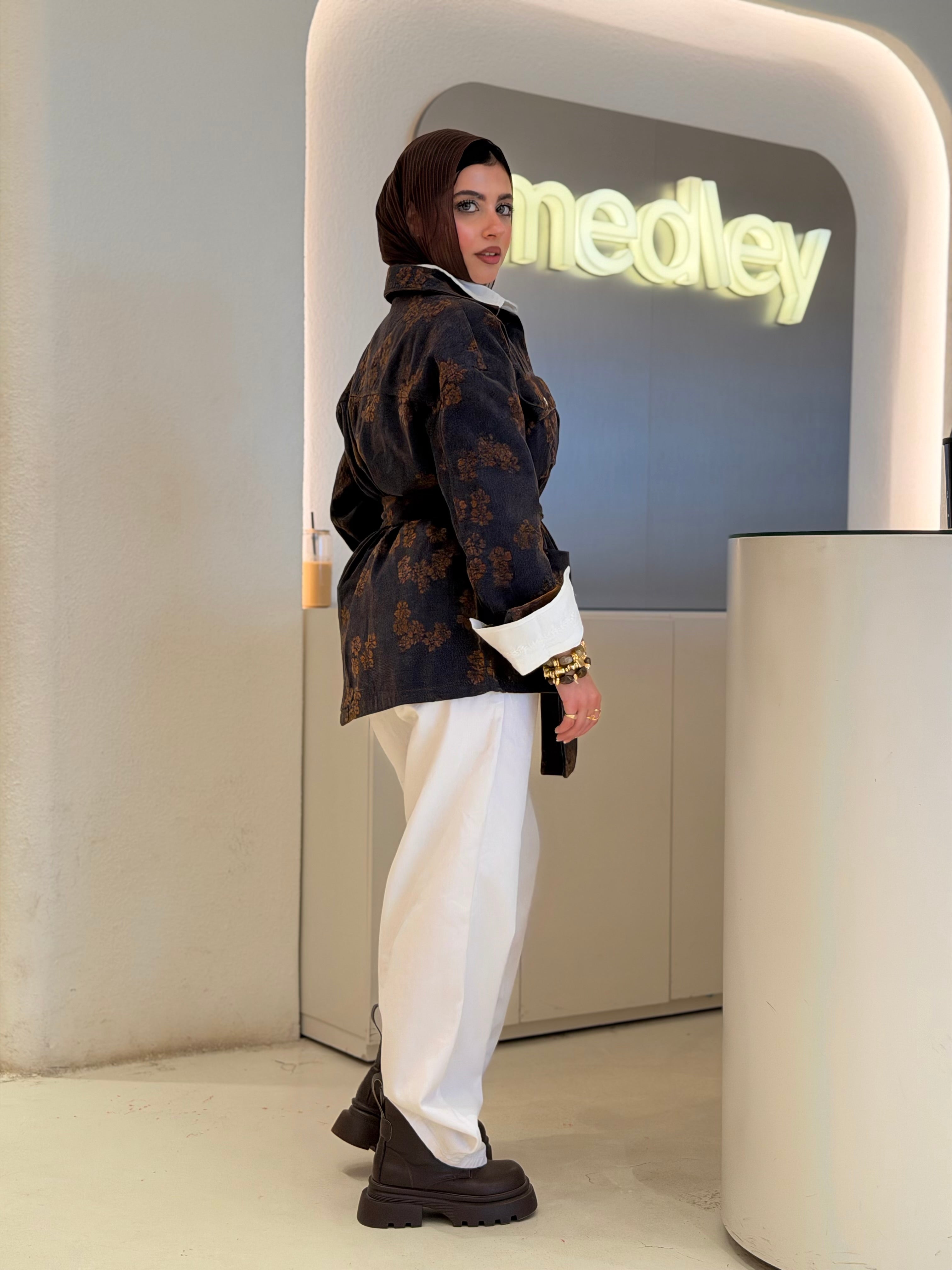 Vintage Bloom Jacket ( Espresso Navy )