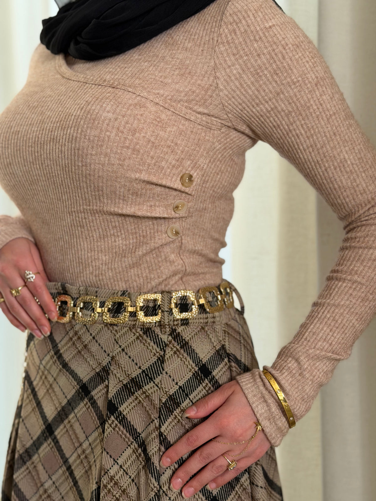 Square chain belt