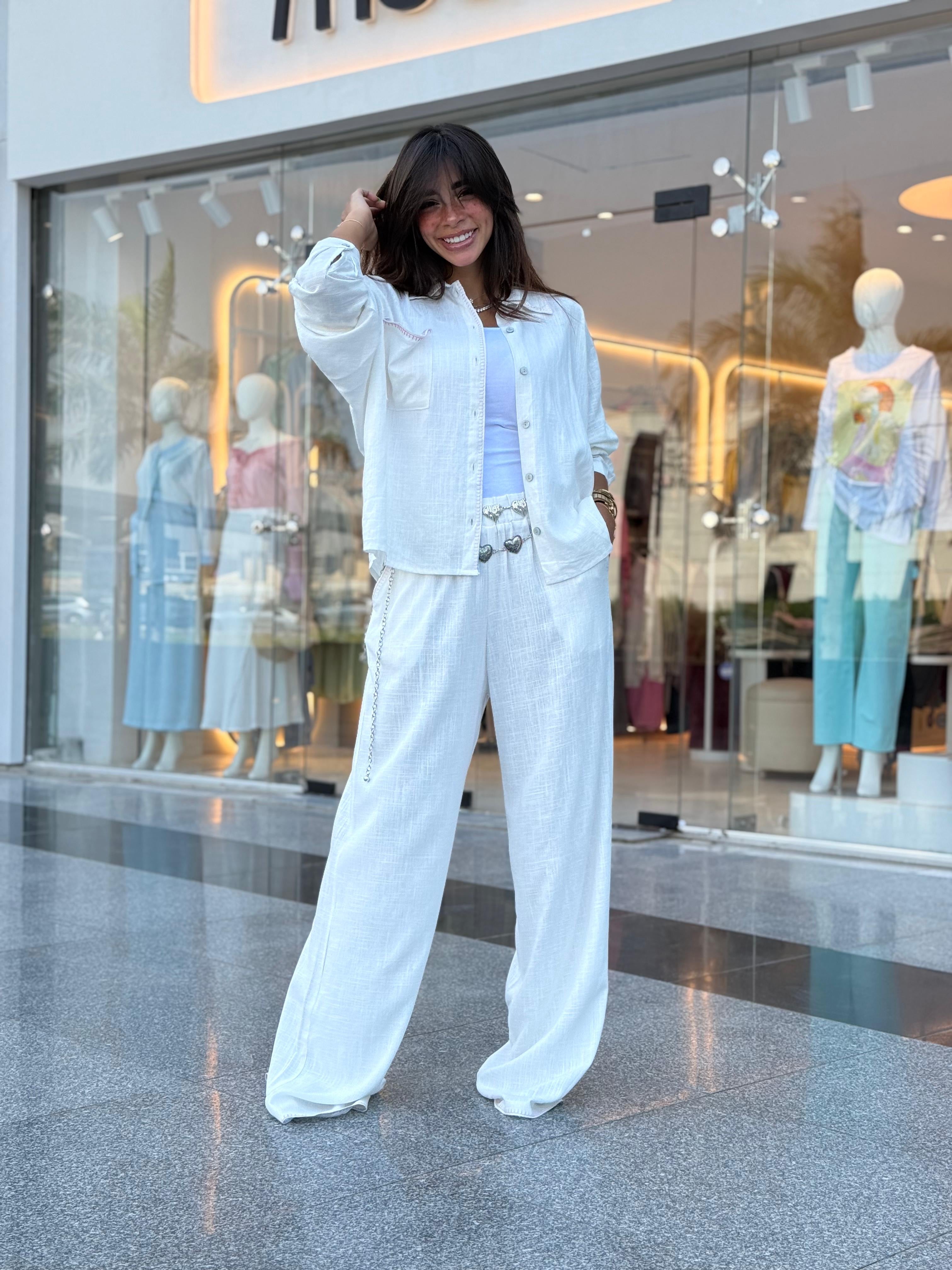 Linen embroidery Shirt