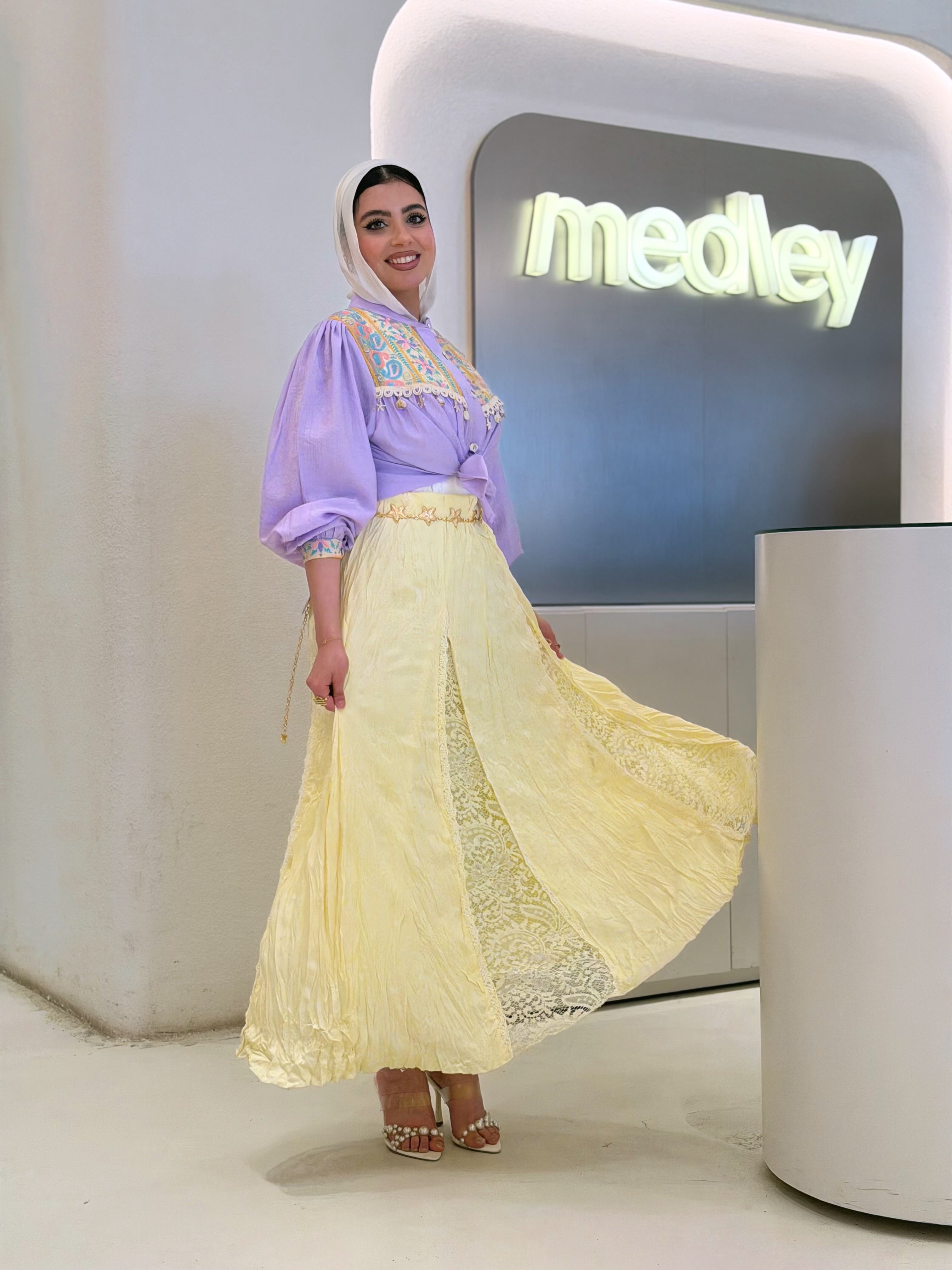 Soft summer yellow skirt
